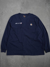 Carhartt Vintage Carhartt Langarmshirt - XL, Blau, Größe XL, unisex, Zustand Sehr Gut, Preis 29.95€ – Vorderansicht