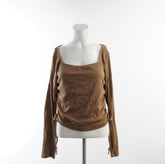 Pieces Damen Langarmshirt - XL, Braun, Größe XL, Damen, Zustand Sehr Gut, Preis 8€ – Vorderansicht