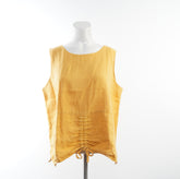 Second Hand Damen Linen Bluse - 2XL, Gelb, Größe XL, Damen, Zustand Gut, Preis 7€ – Vorderansicht