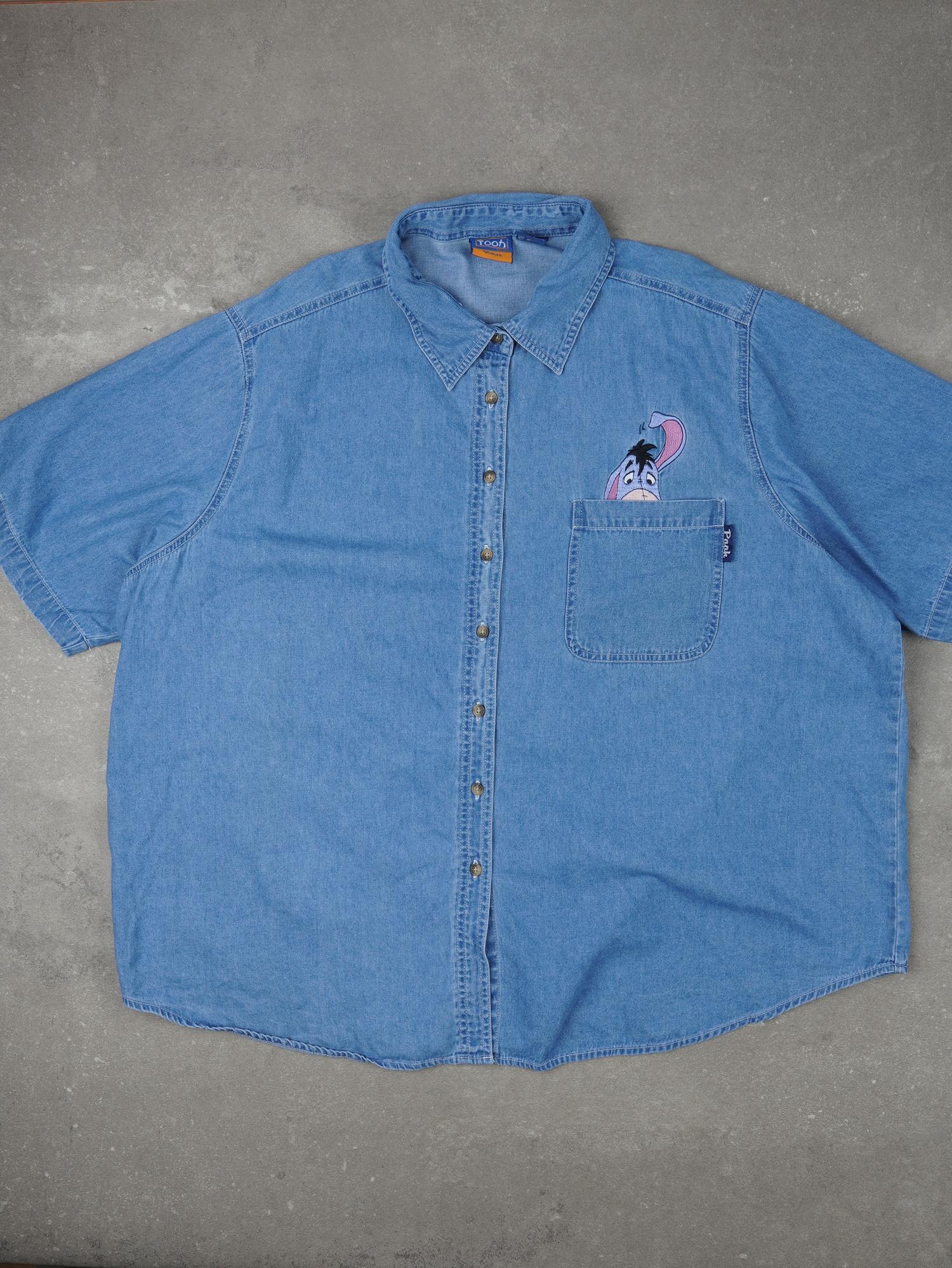 Vintage Disney 90s Eeyore Denim Hemd - 2XL