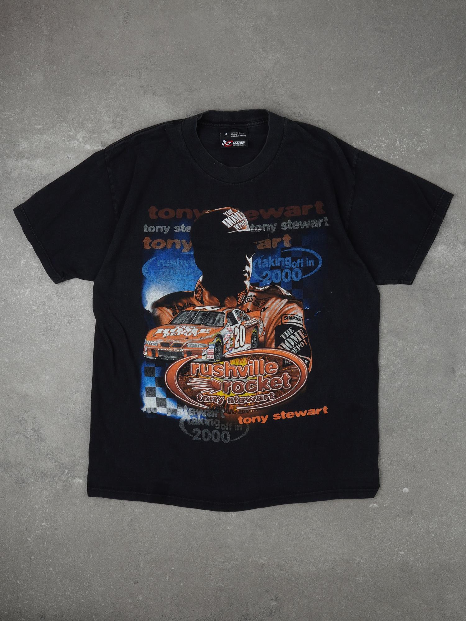 Vintage Nascar 2000s Tony Stewart Rushville Rocket T-Shirt - M