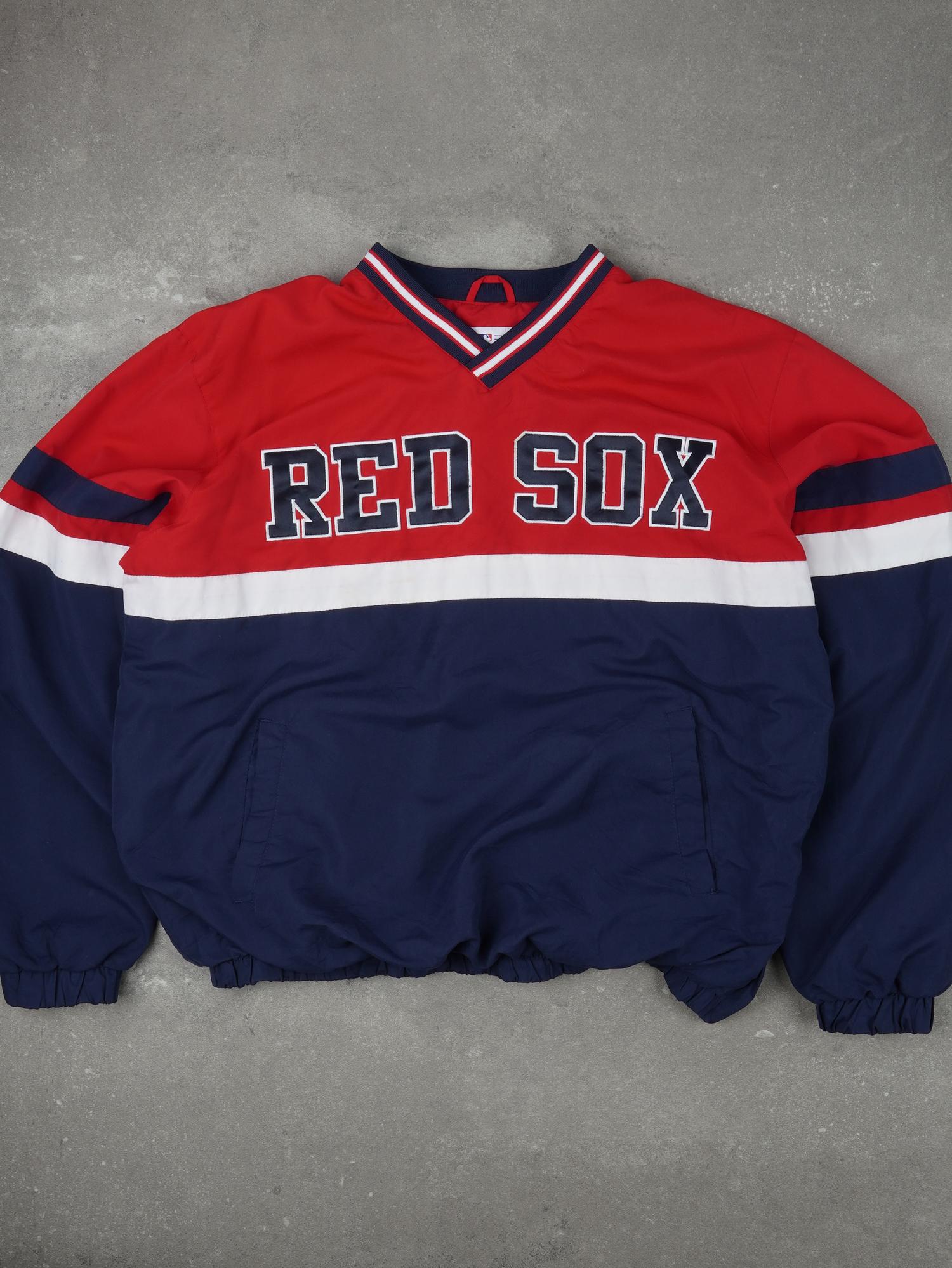 Vintage Red Sox 90s Windbreaker Jacke - XL