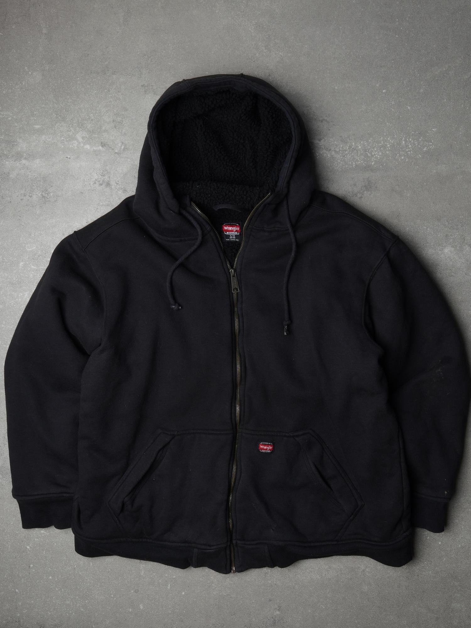 Vintage Wrangler Sherpa Zip Hoodie - XL