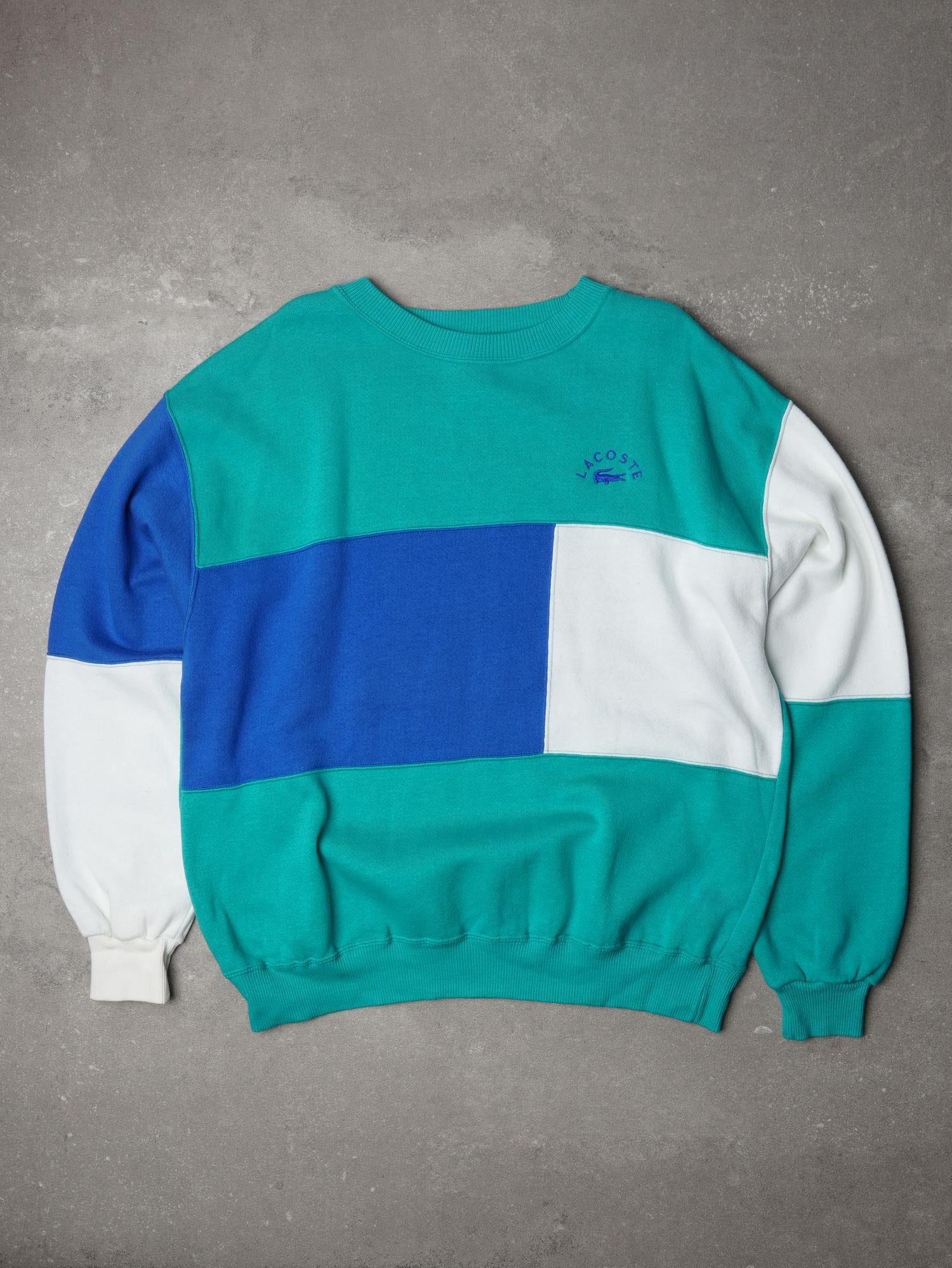 Vintage Lacoste 90s Colorblock Sweater - L