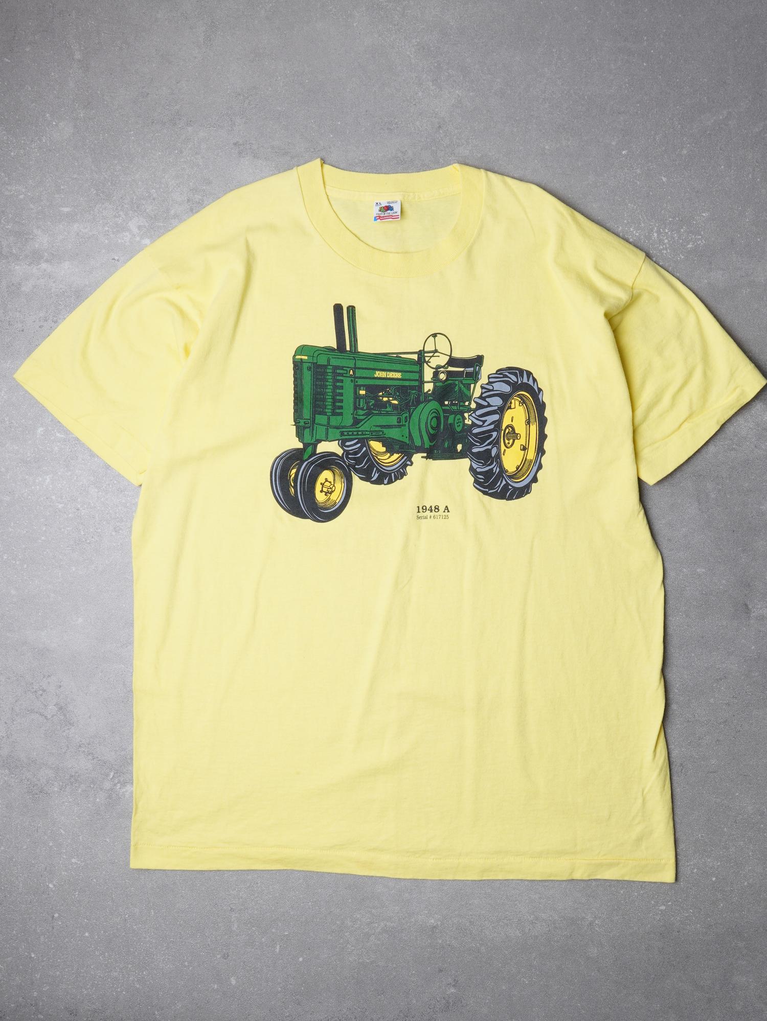 Vintage Fruit of the Loom 90s John Deere Tractor T-Shirt - XL