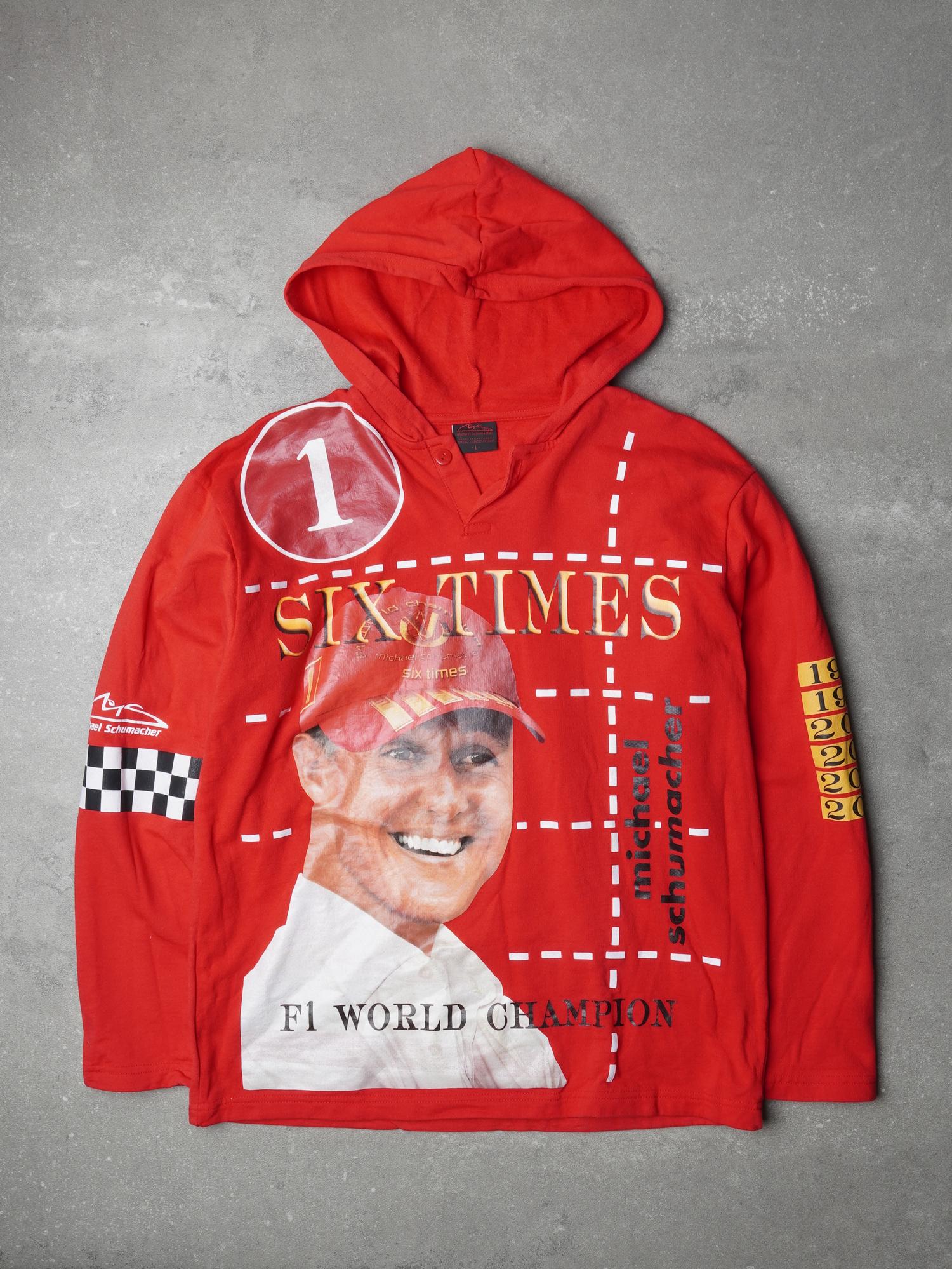 Vintage Ferrari 2000s Michael Schumacher F1 World Champion Hoodie - L