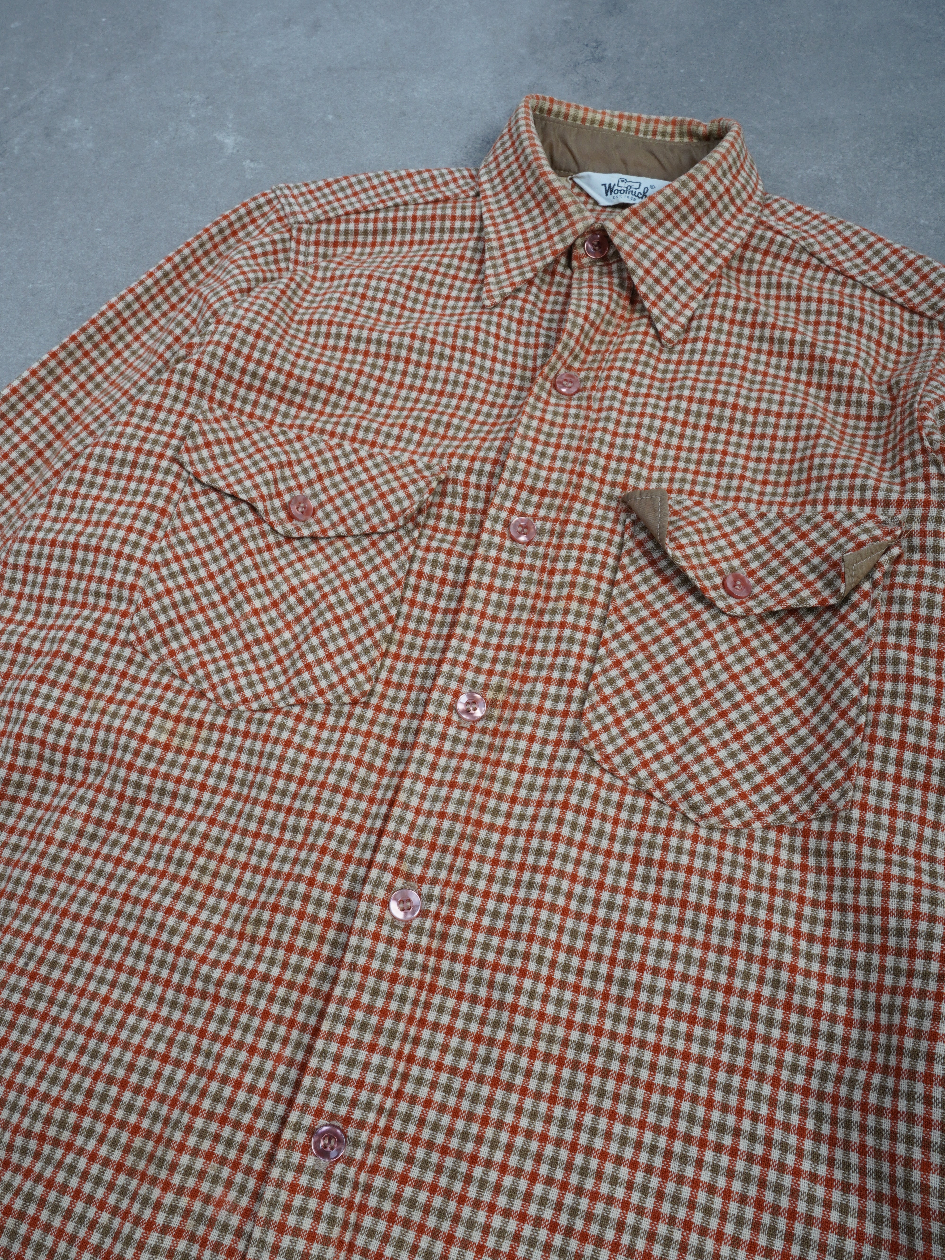 Woolrich Vintage Woolrich Hemd - M, Orange, Größe M, unisex, Zustand Sehr Gut, Preis 69.95€ – Rückansicht