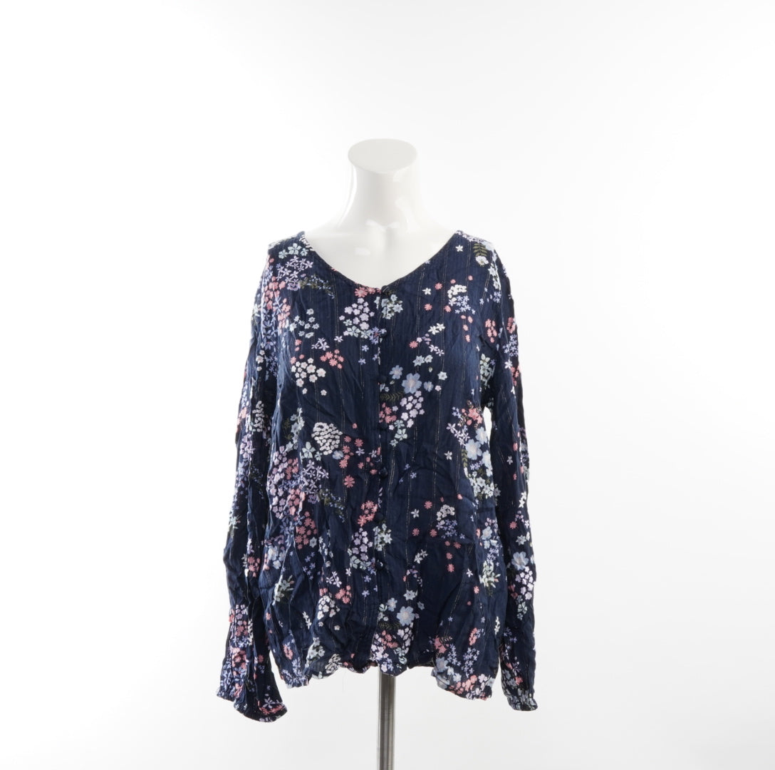 Gina Damen Bluse - XL , Blau, Größe XL, Damen, Zustand sehr gut , Preis 3€ – Vorderansicht