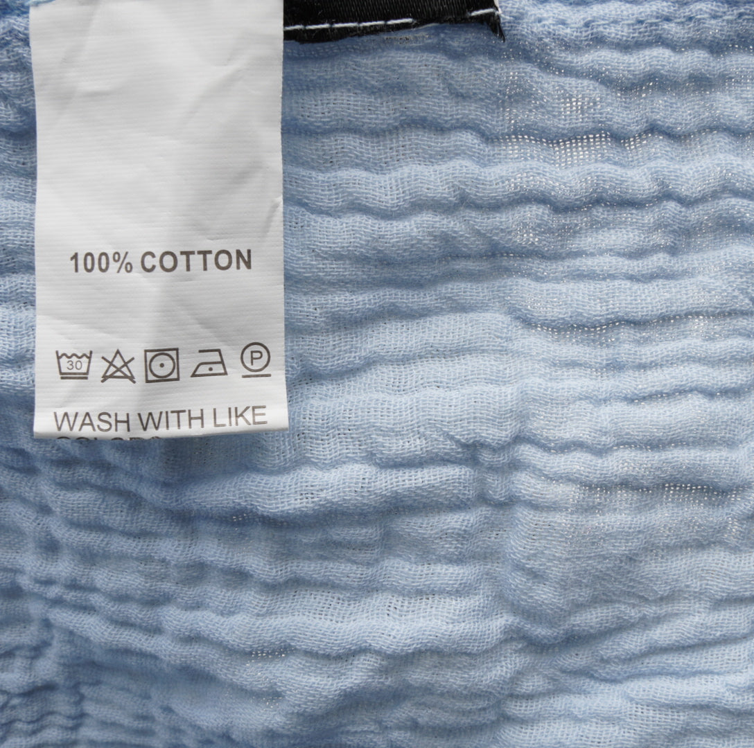 Second Hand Damen Musselin Bluse - XL, Blau, Größe XL, Damen, Zustand Sehr Gut, Preis 3€ – Etikett