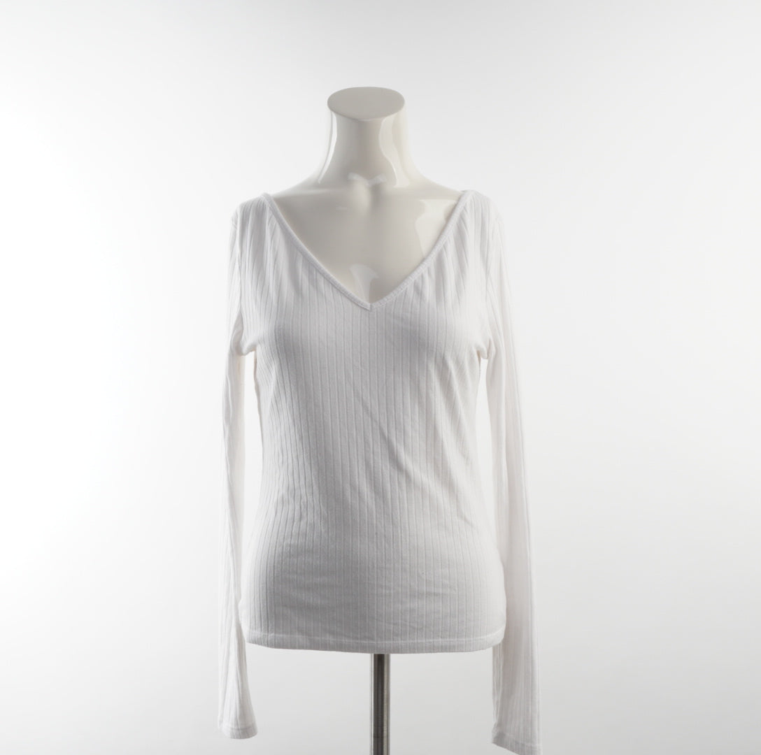 NA-KD Damen Langarmshirt - M, Weiß, Größe M, Damen, Zustand Gut, Preis 4€ – Vorderansicht
