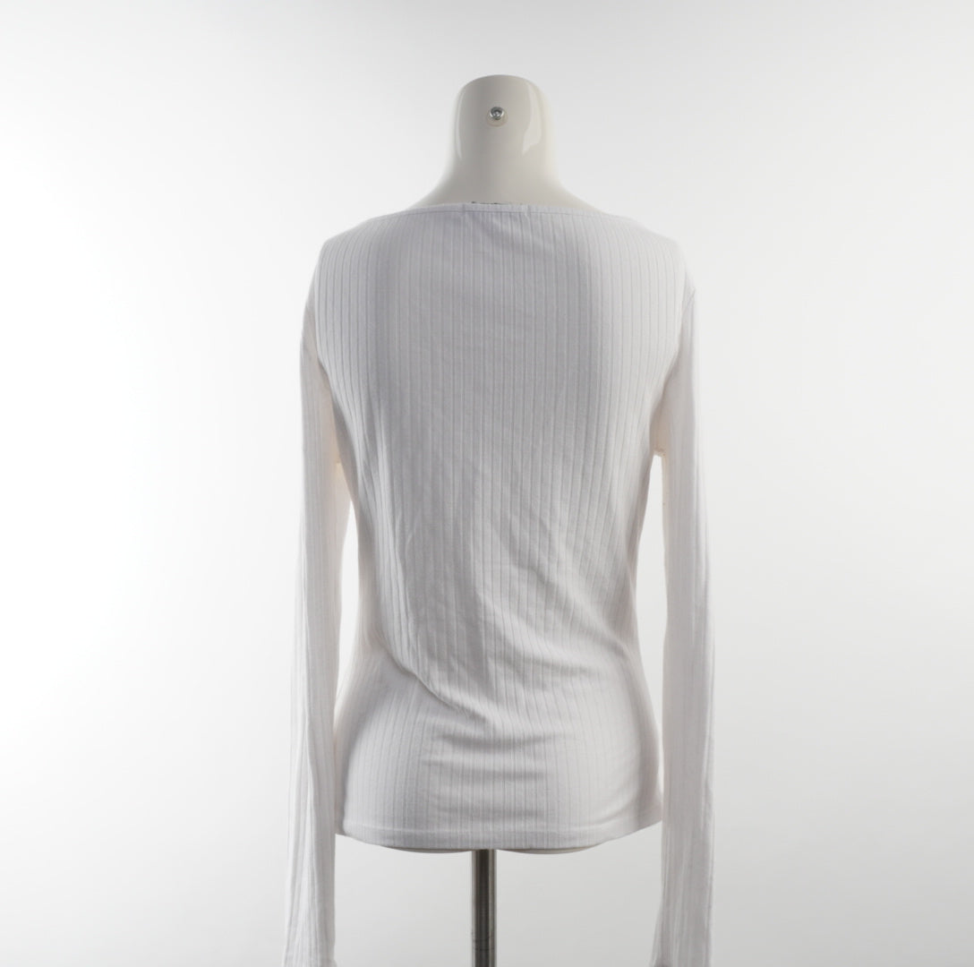 NA-KD Damen Langarmshirt - M, Weiß, Größe M, Damen, Zustand Gut, Preis 4€ – Rückansicht