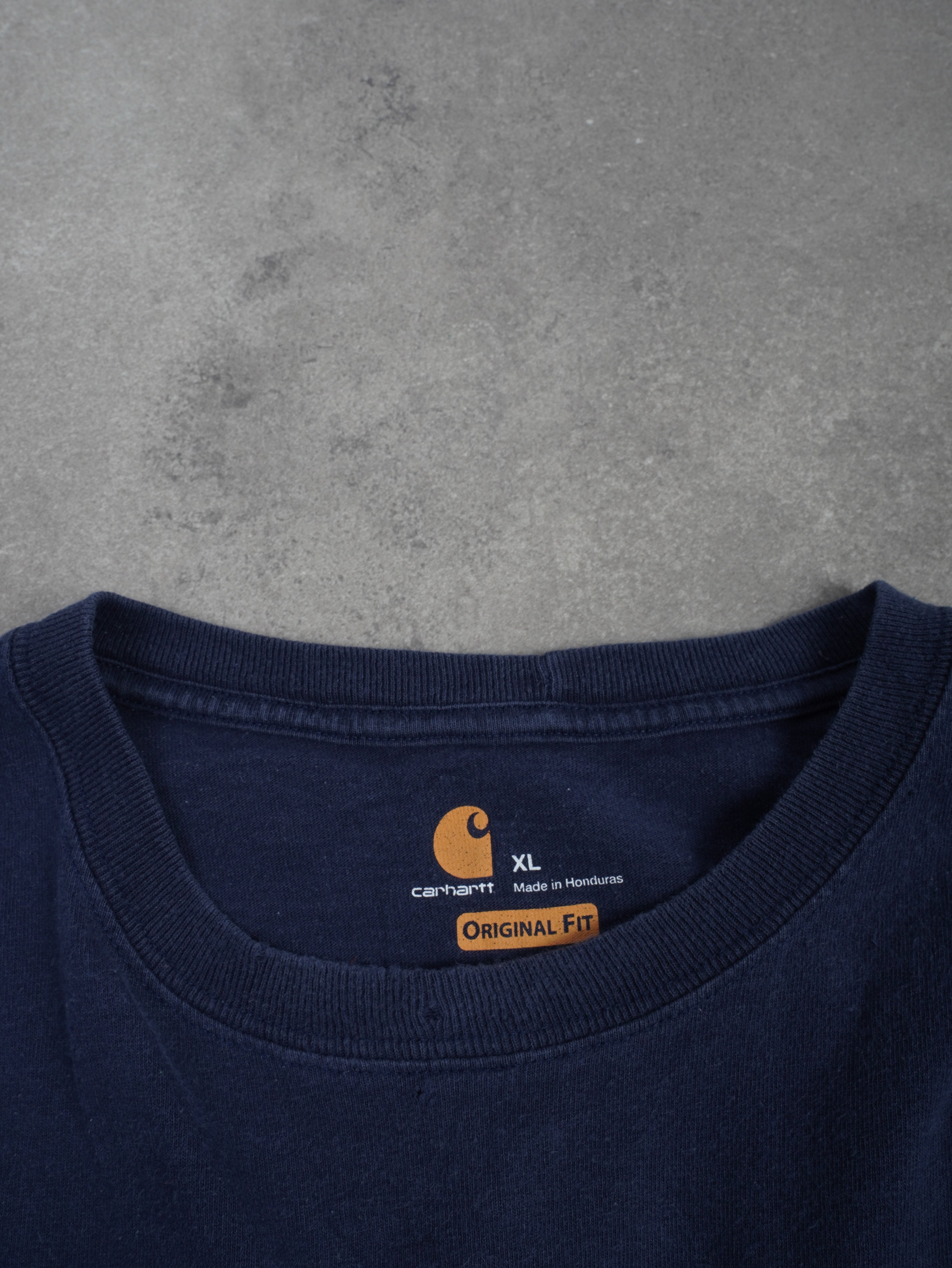 Carhartt Vintage Carhartt Langarmshirt - XL, Blau, Größe XL, unisex, Zustand Sehr Gut, Preis 29.95€ – Etikett