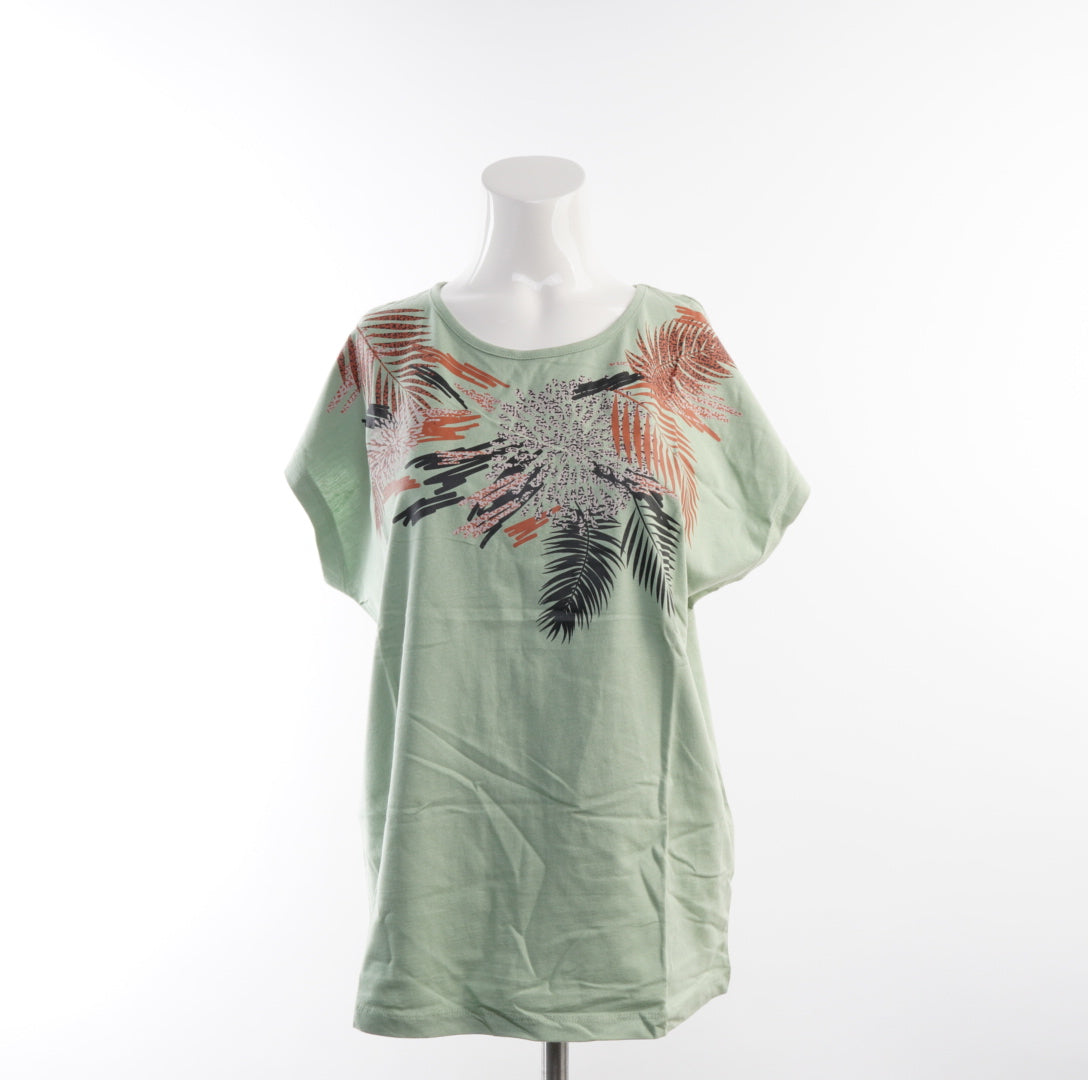 Second Hand Damen T-Shirt - XL, Grün, Größe XL, Damen, Zustand Sehr Gut, Preis 3€ – Vorderansicht