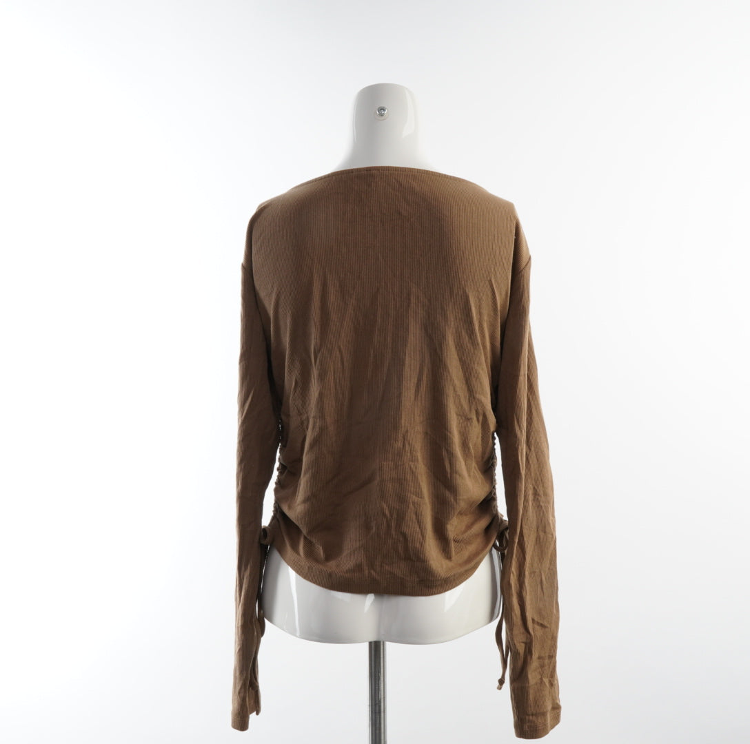 Pieces Damen Langarmshirt - XL, Braun, Größe XL, Damen, Zustand Sehr Gut, Preis 8€ – Rückansicht