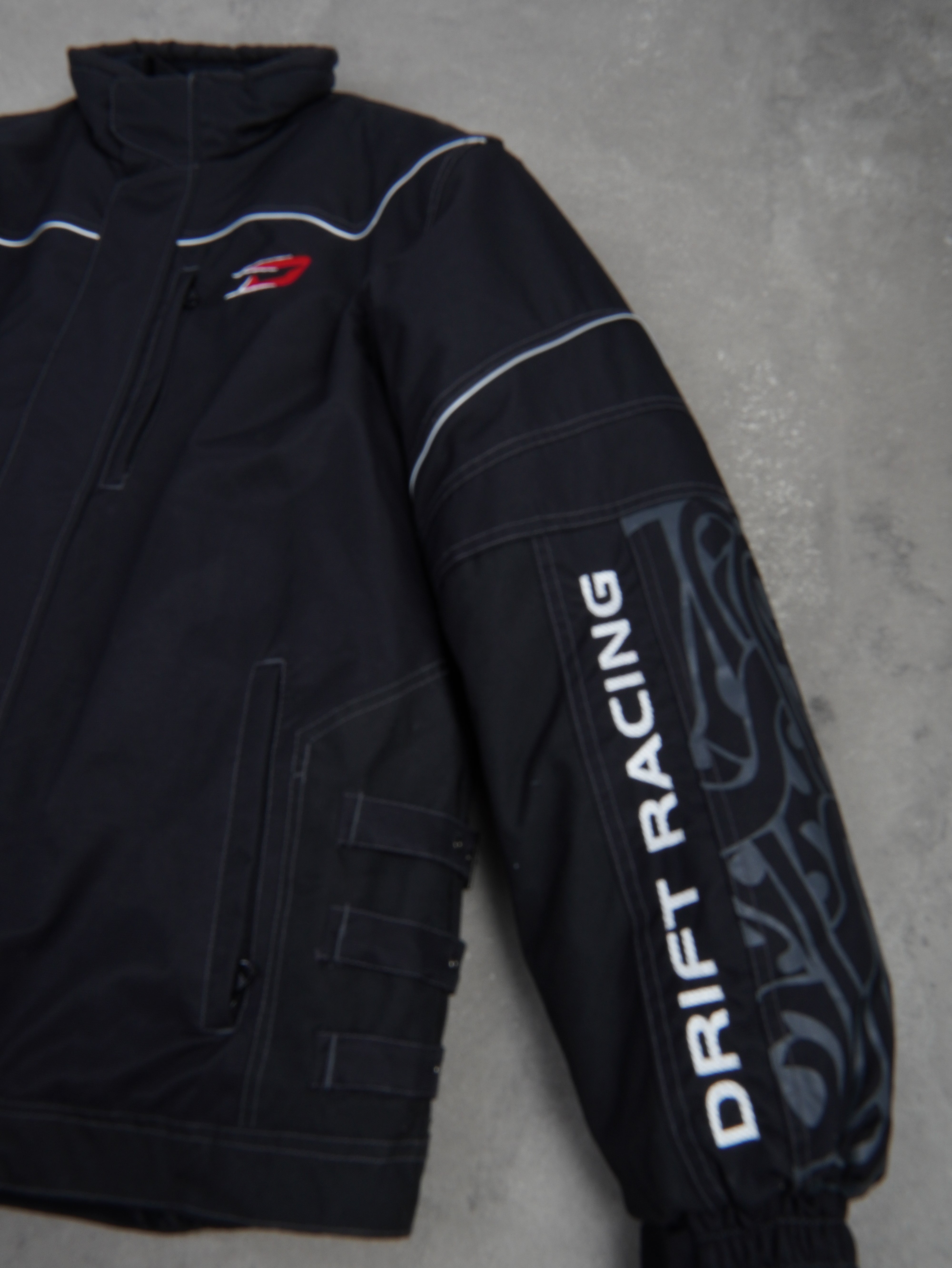 Drift Racing Vintage Drift Racing Jacke - L, Schwarz, Größe L, unisex, Zustand Sehr Gut, Preis 149.95€ – Rückansicht