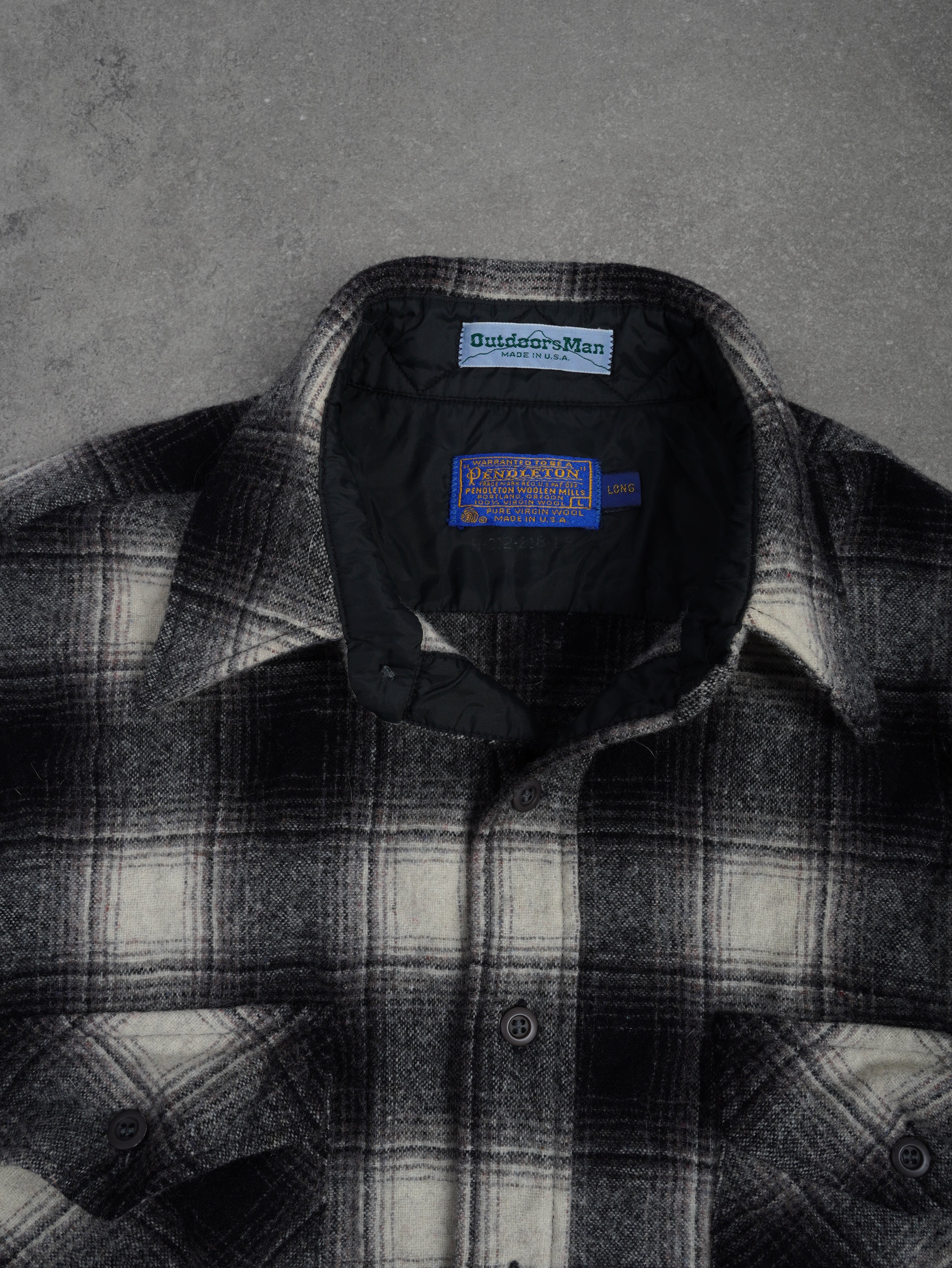 Pendleton Vintage Pendleton 90s Wool Hemd - M, Schwarz, Größe M, unisex, Zustand Gut, Preis 139.95€ – Rückansicht