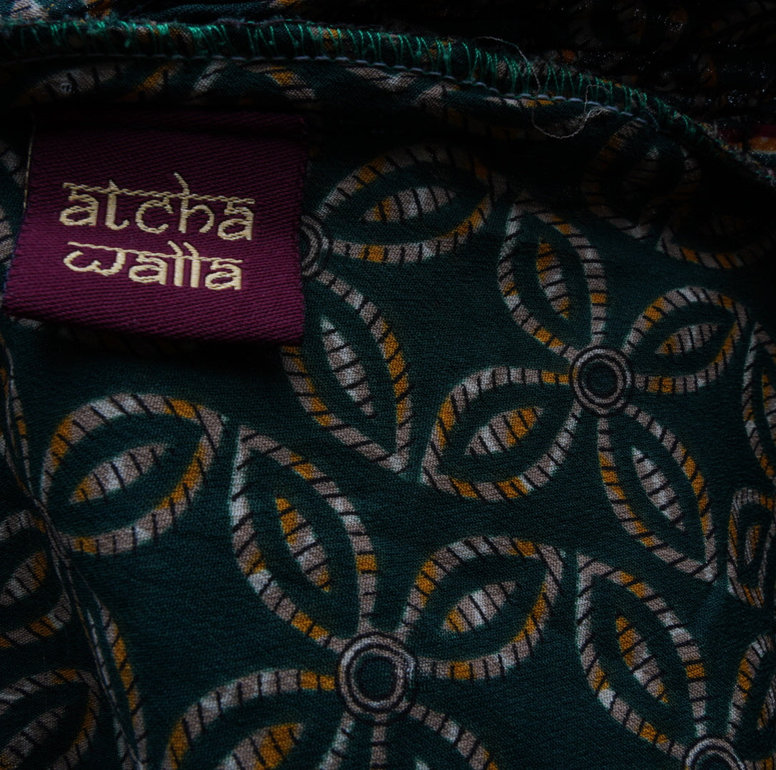 Atcha Walla Damen Seiden Kleid - S, Grün, Größe S, Damen, Zustand Sehr Gut, Preis 20€ – Etikett