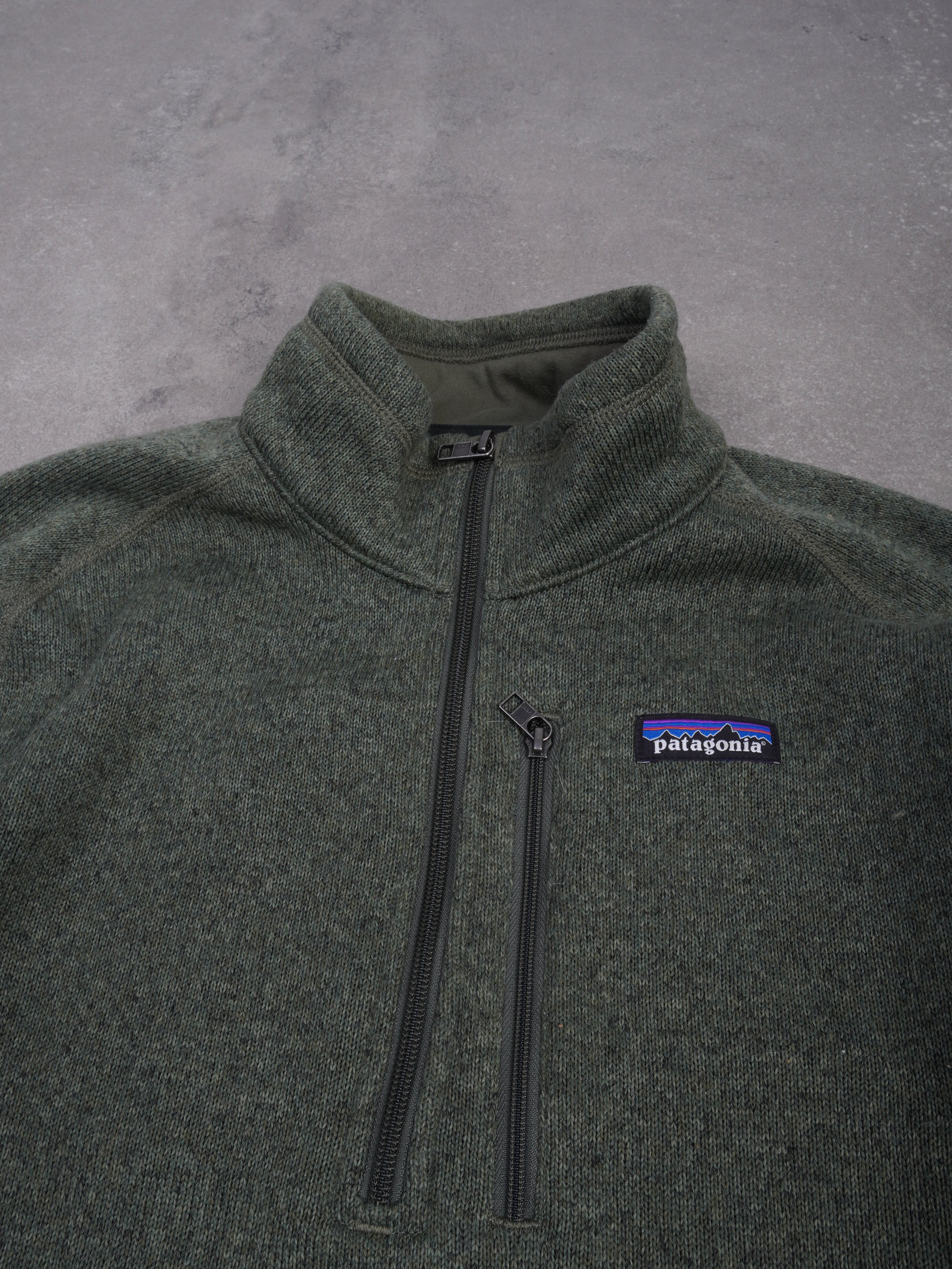 Patagonia Vintage Patagonia Zip Fleece Sweater - M, Grün, Größe M, unisex, Zustand Sehr gut, Preis 59.95€ – Rückansicht