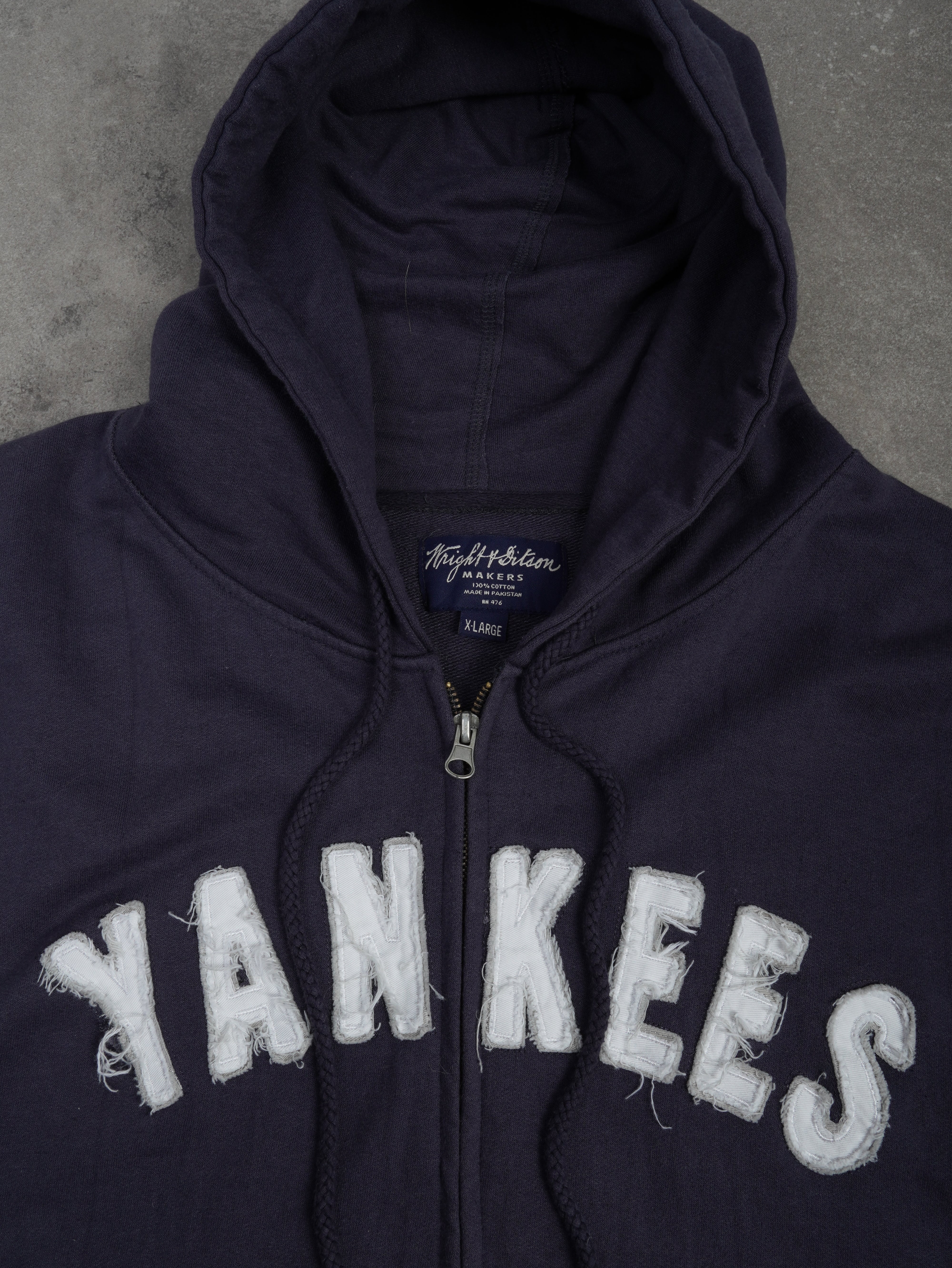 Vintage Vintage New York Yankees Zip Hoodie - XL, Blau, Größe XL, unisex, Zustand Sehr gut, Preis 39.95€ – Etikett