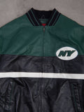 NFL Vintage NFL New York Jets Leder College Jacke - XL, Schwarz, Größe XL, unisex, Zustand Sehr gut, Preis 399.95€ – Rückansicht