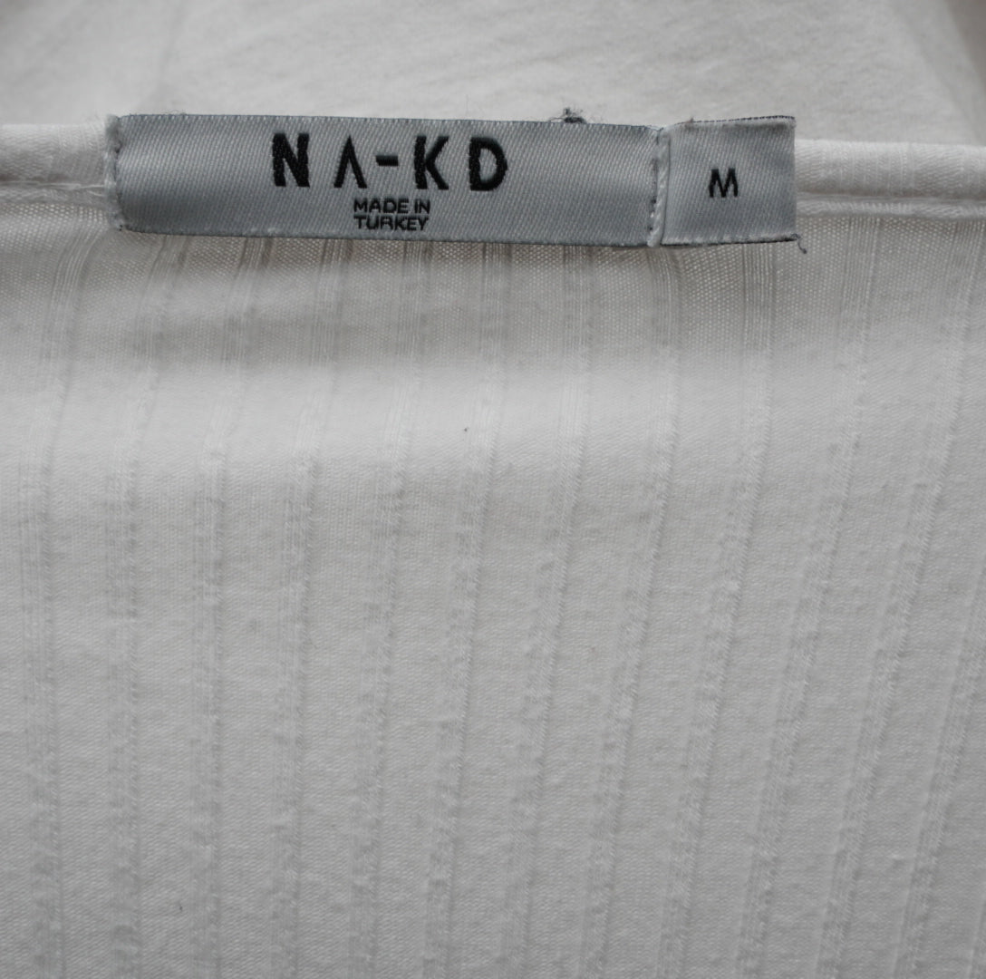 NA-KD Damen Langarmshirt - M, Weiß, Größe M, Damen, Zustand Gut, Preis 4€ – Etikett