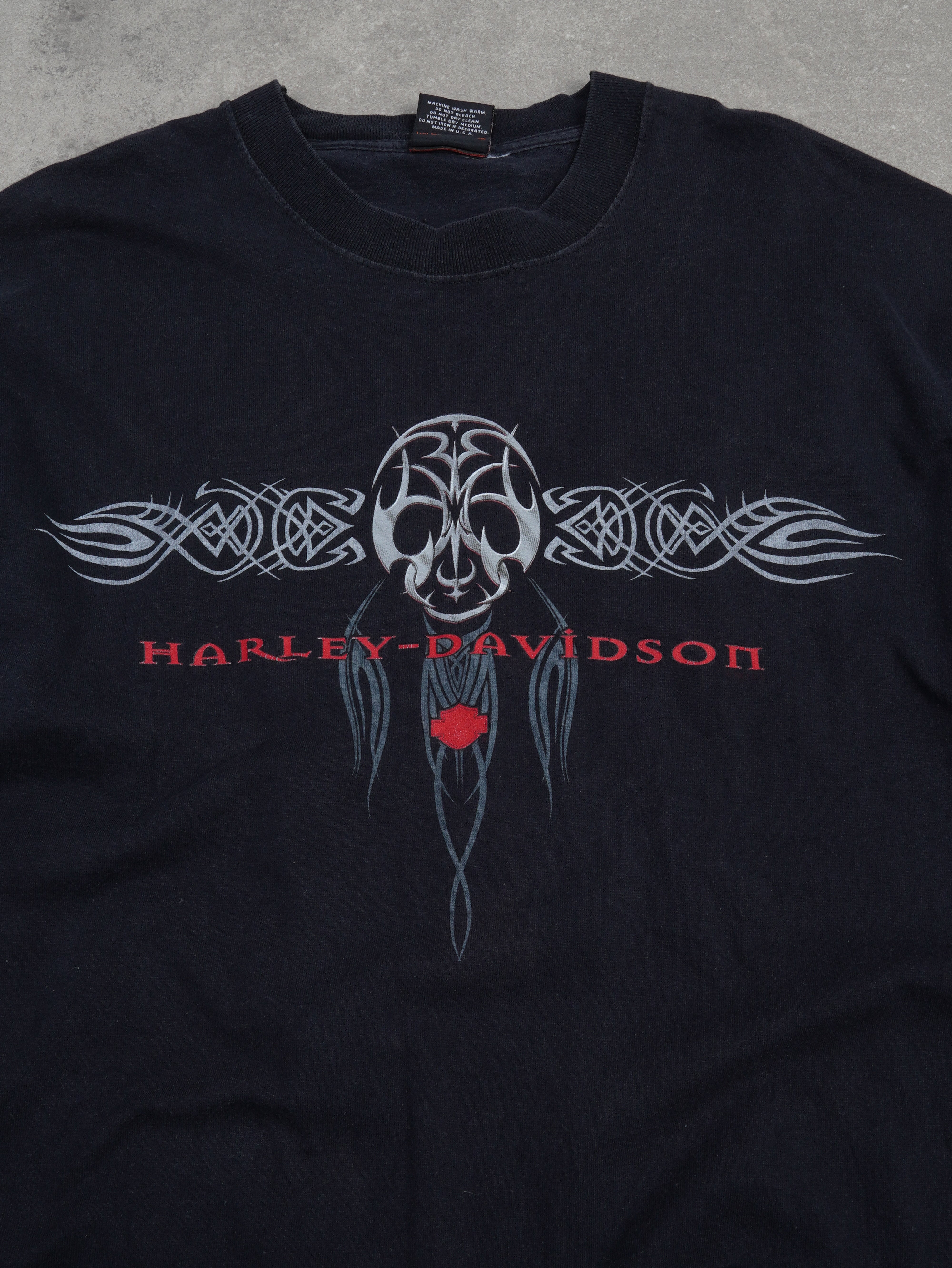 Harley Davidson Vintage Harley Davidson Italia T-Shirt - XL, Schwarz, Größe XL, unisex, Zustand Sehr gut, Preis 29.95€ – Rückansicht