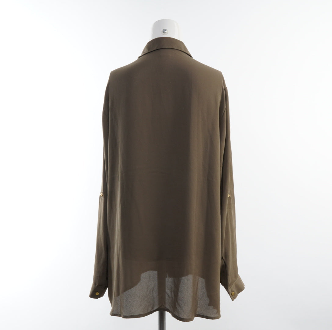 Second Hand Damen Bluse -  XL, Grün, Größe XL, Damen, Zustand Sehr Gut, Preis 3€ – Rückansicht