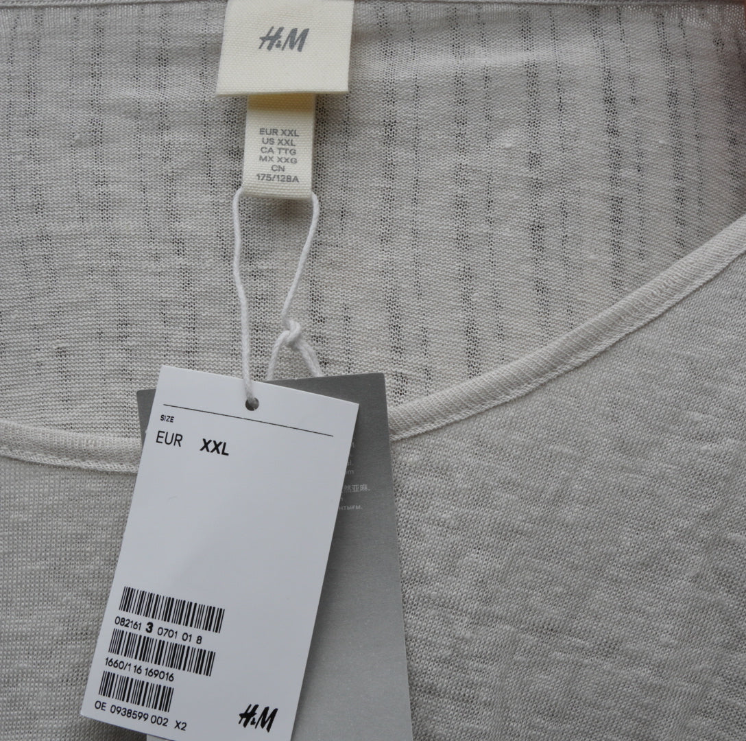 H&M Damen T-Shirt - 2XL, Weiß, Größe 2XL, Damen, Zustand Neu mit Etikett, Preis 5€ – Etikett