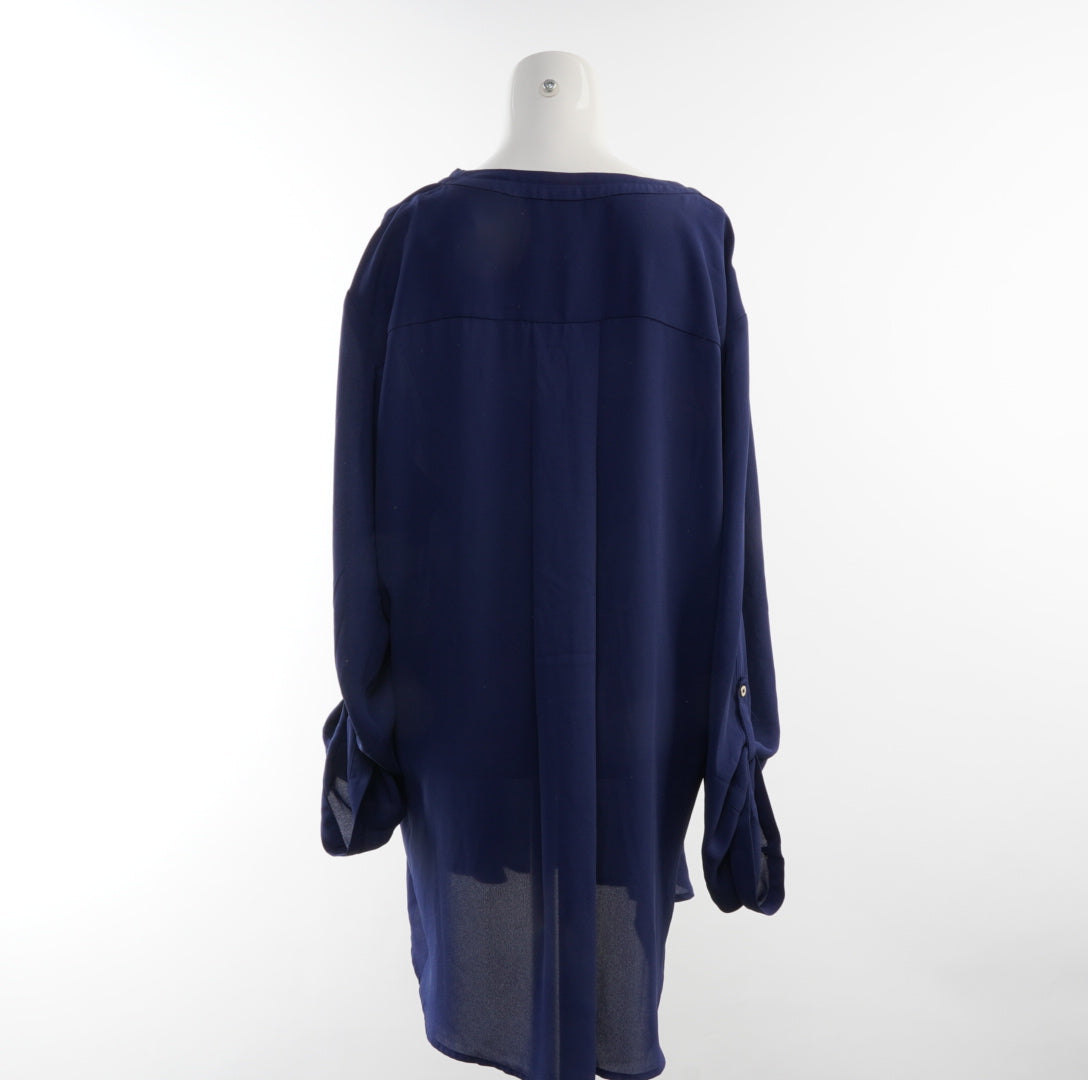 H&M Damen Bluse - 4XL, Blau, Größe 4XL, Damen, Zustand Sehr Gut, Preis 4€ – Rückansicht