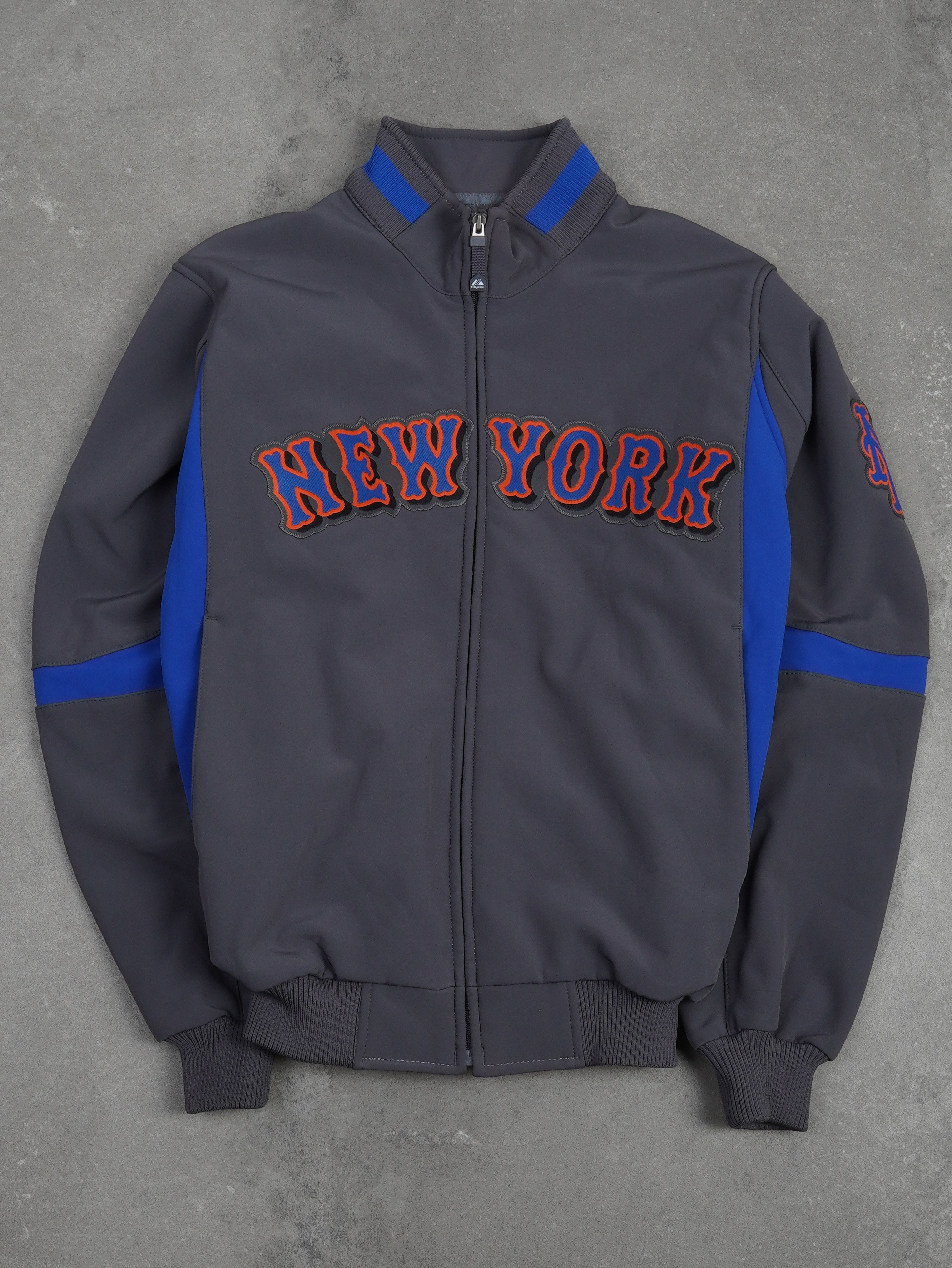 Majestic Vintage Majestic New York Jacke - S, Grau, Größe S, unisex, Zustand Sehr gut, Preis 149.95€ – Vorderansicht