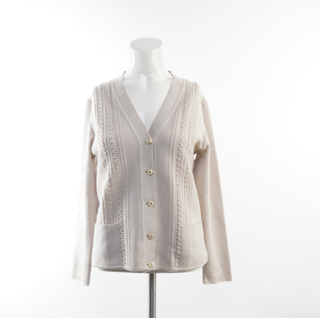 Second Hand Damen Woll Cardigan - S, Beige, Größe S, Damen, Zustand Sehr Gut, Preis 8€ – Vorderansicht