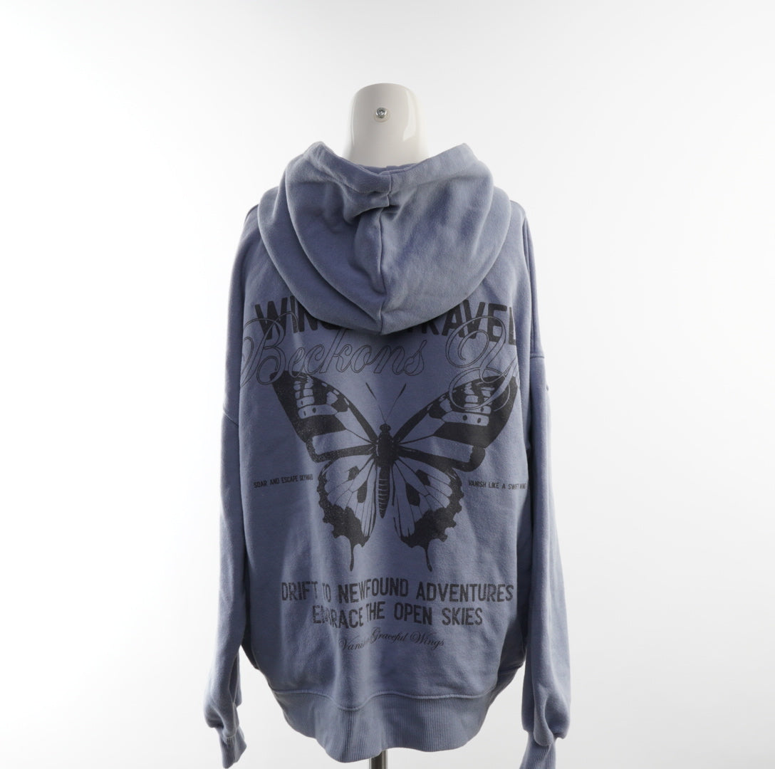 Pull & Bear Damen Kapuzen Pullover - M, Blau, Größe M, Damen, Zustand Gut, Preis 4€ – Rückansicht