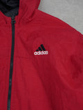 Adidas Vintage Adidas 90s Jacke - XL, Rot, Größe XL, unisex, Zustand Sehr gut, Preis 59.95€ – Rückansicht