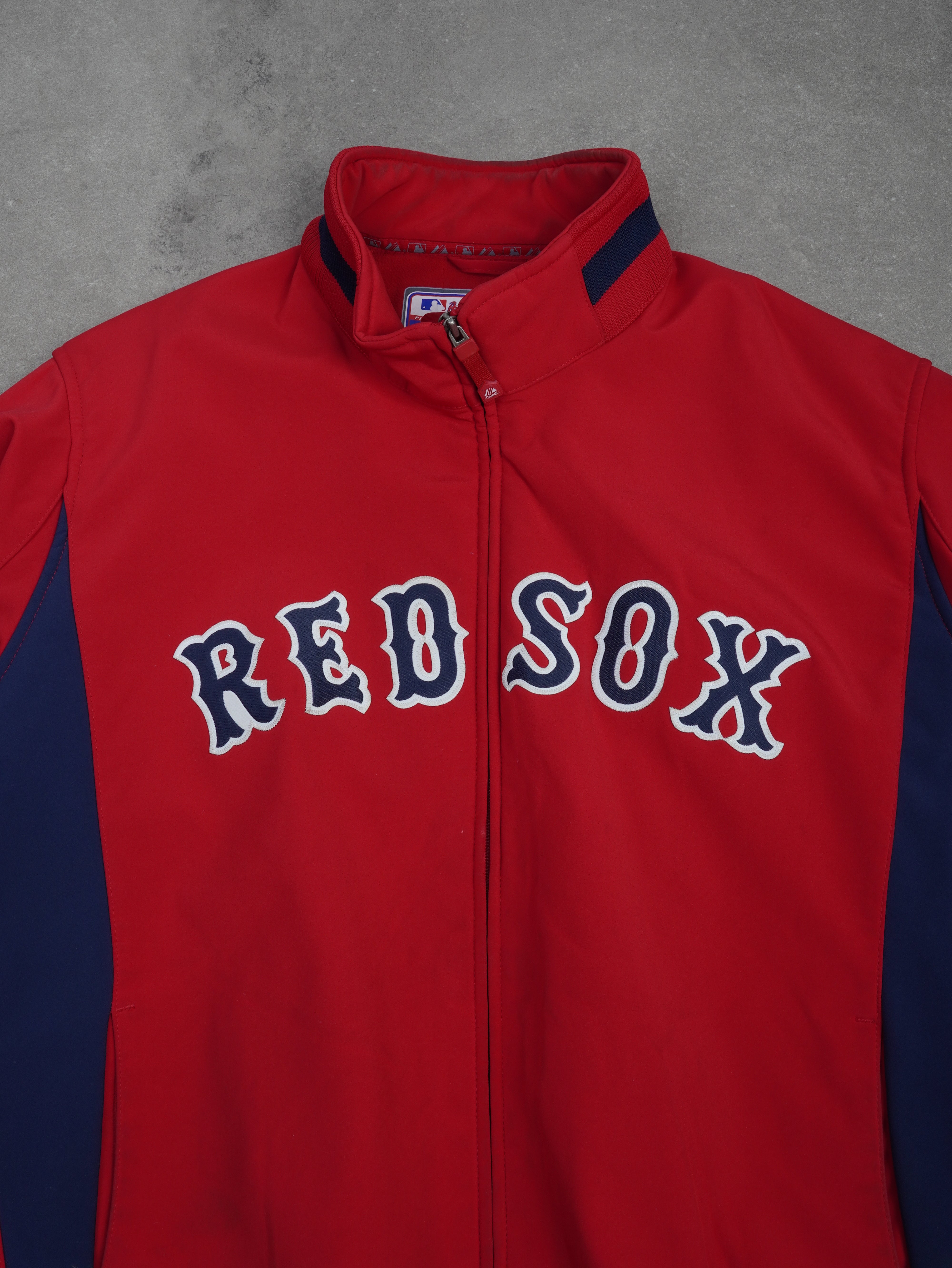Majestic Vintage Majestic Red Sox Jacke - XL, Rot, Größe XL, unisex, Zustand Sehr gut, Preis 99.95€ – Rückansicht