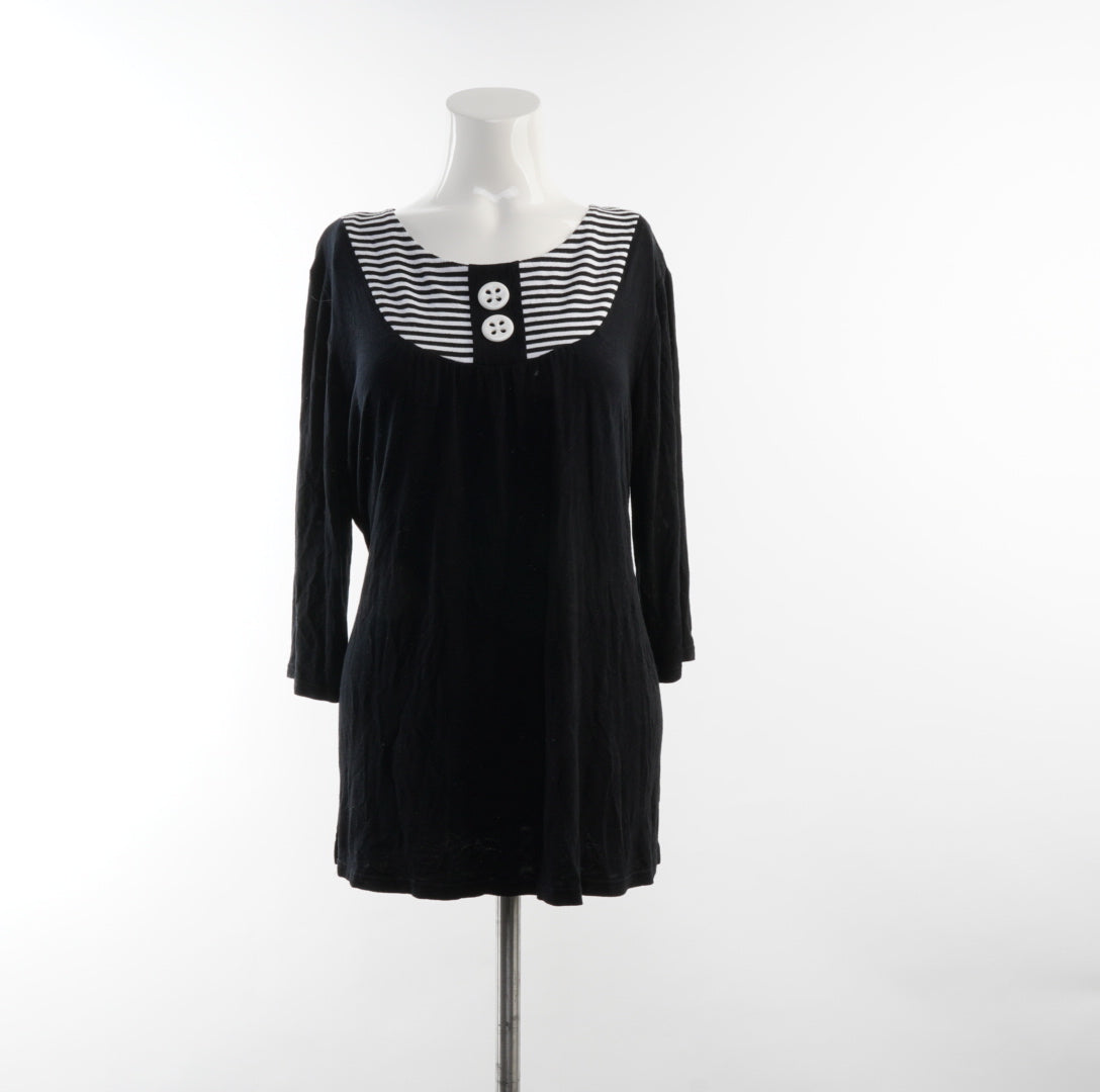 Second Hand Damen Langarmshirt -L , Schwarz , Größe L, Damen, Zustand Sehr Gut, Preis 4€ – Vorderansicht