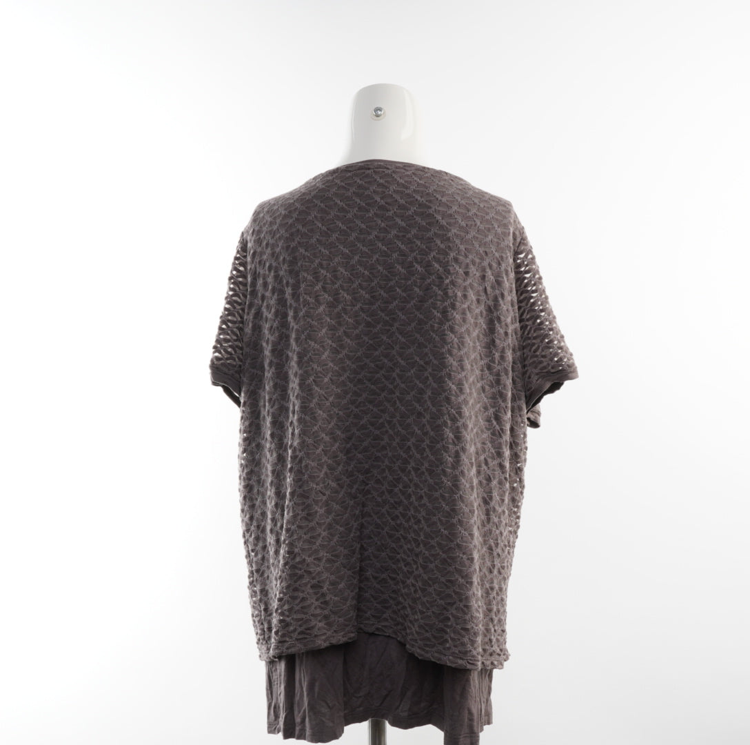 Second Hand Damen T-Shirt - XL, Braun, Größe XL, Damen, Zustand Sehr Gut, Preis 4€ – Rückansicht