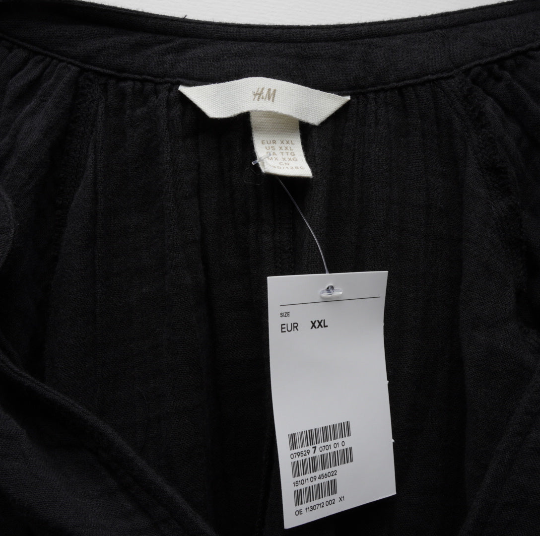 H&M Damen Musselin Bluse - 2XL, Schwarz, Größe 2XL, Damen, Zustand Neu mit Etikett, Preis 8€ – Etikett