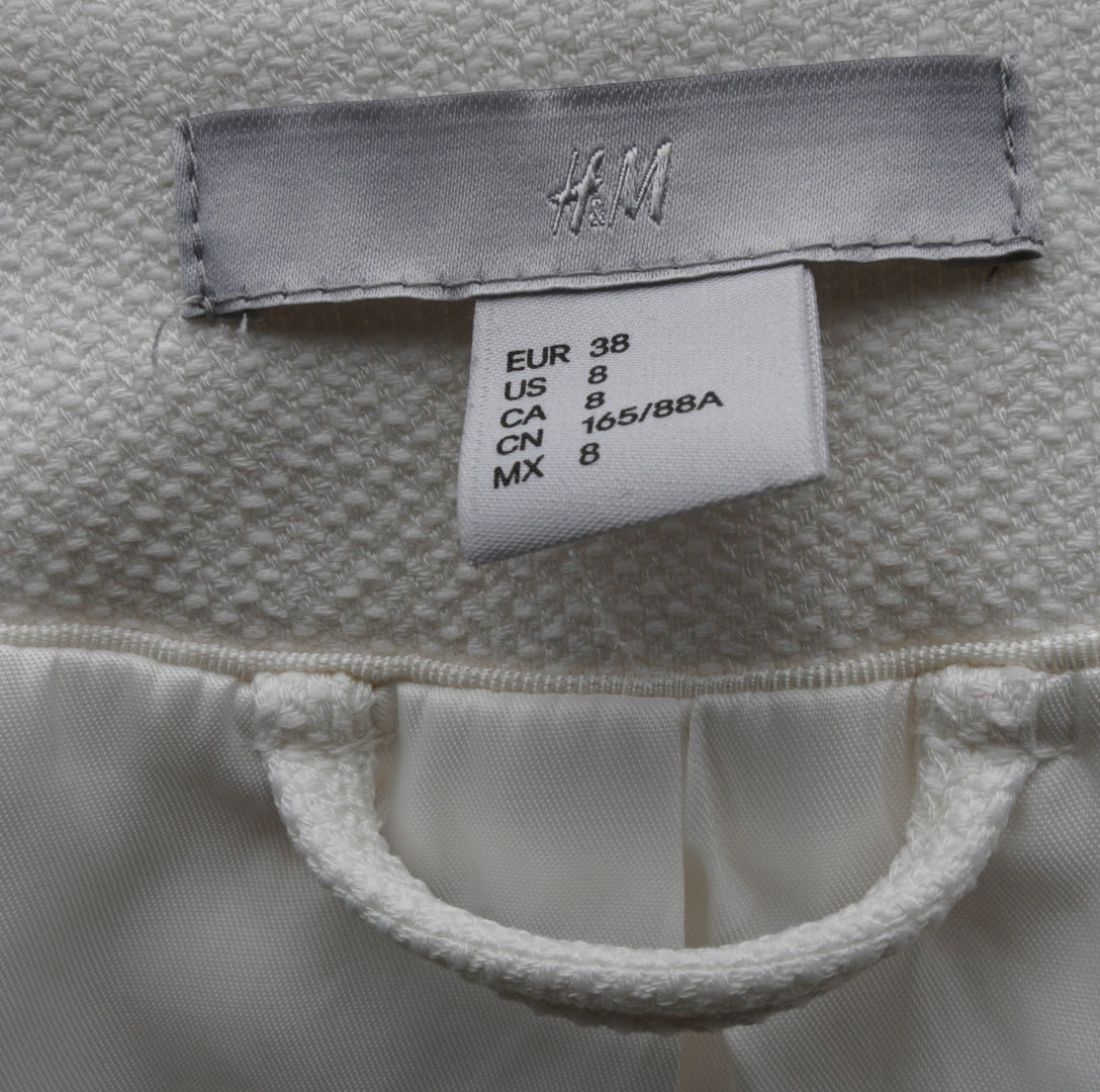 H&M Damen Blazer - M, Weiß, Größe M, Damen, Zustand Sehr Gut, Preis 8€ – Etikett