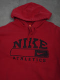 Nike   Vintage Nike Athletics Hoodie - XL, Rot, Größe XL, unisex, Zustand Gut, Preis 29.95€ – Rückansicht