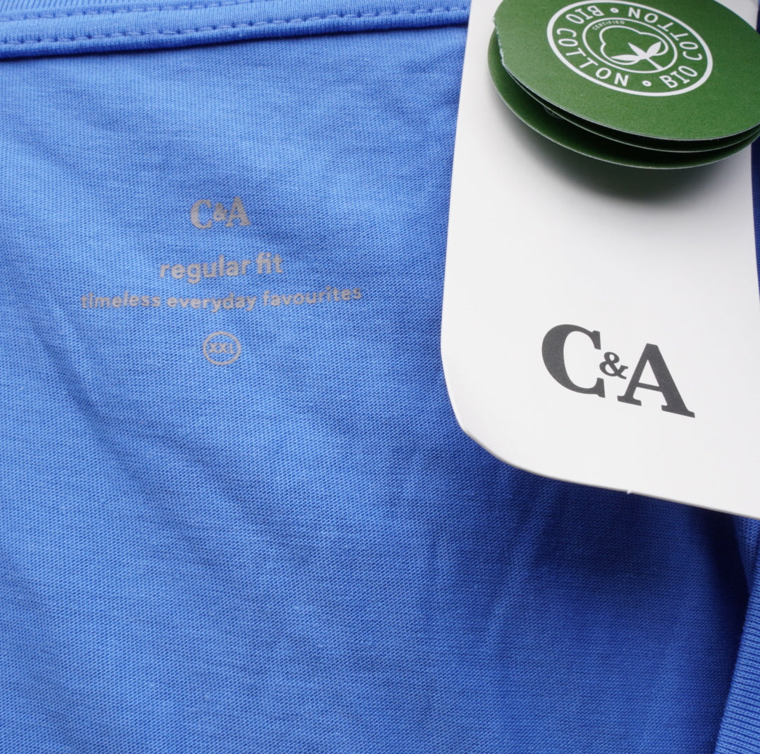 C&A Damen T-Shirt - 2XL, Blau, Größe 2XL, Damen, Zustand Neu mit Etikett, Preis 4€ – Etikett