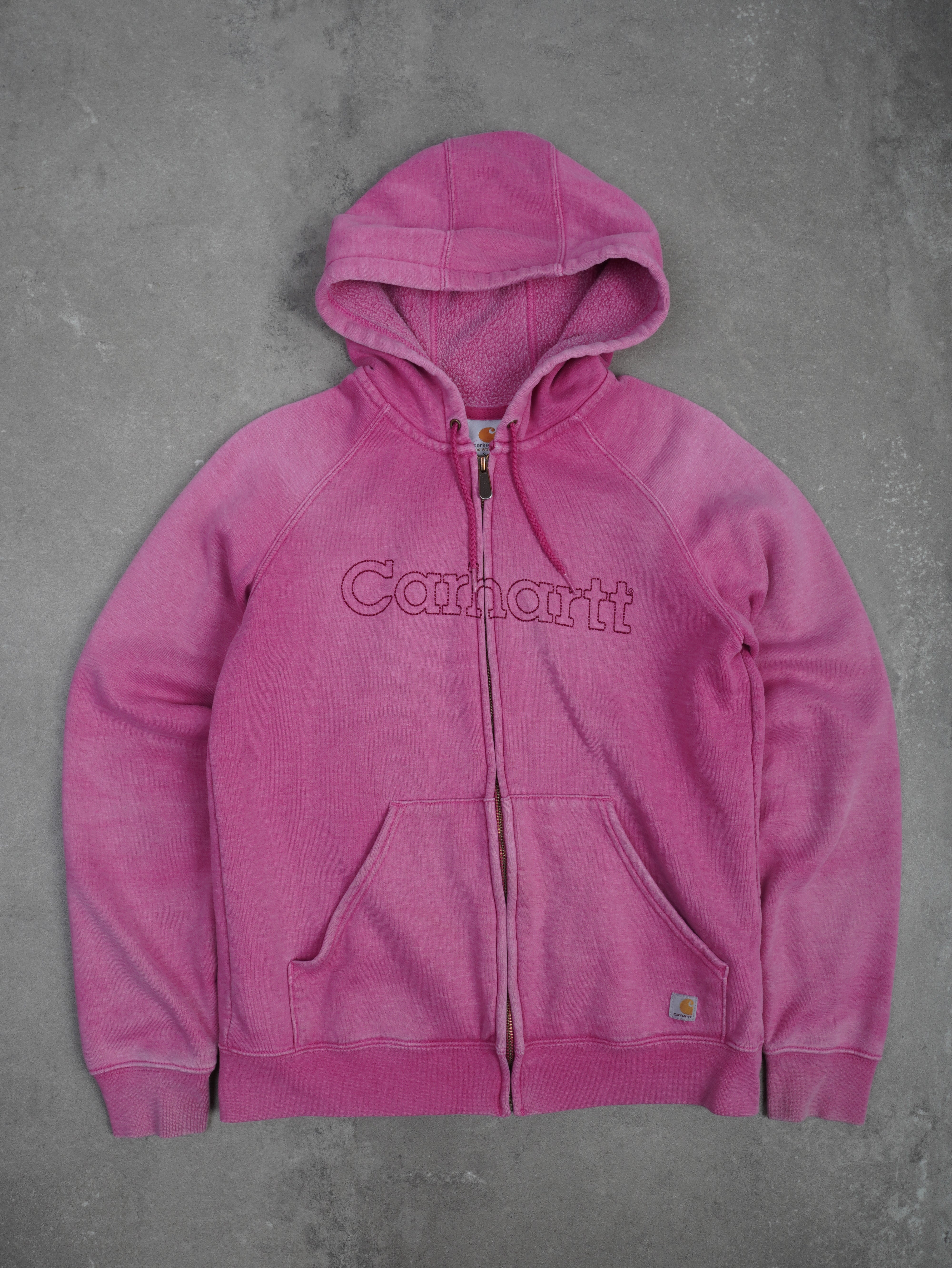 Carhartt Vintage Carhartt Zip Hoodie - S, Rosa, Größe S, unisex, Zustand Sehr gut, Preis 49.95€ – Vorderansicht