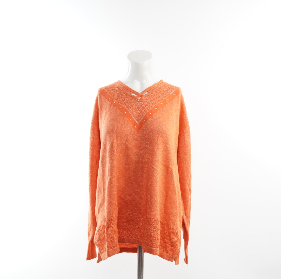 Second Hand Damen Langamshirt - XL , Orange, Größe XL, Damen, Zustand Gut, Preis 4€ – Vorderansicht