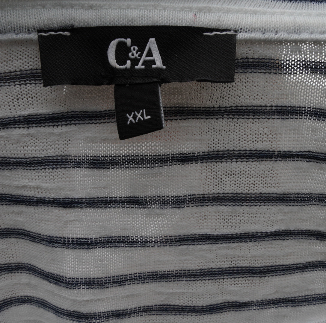 C&A Damen T-Shirt - 2XL, Weiß, Größe 2XL, Damen, Zustand Sehr Gut, Preis 5€ – Etikett