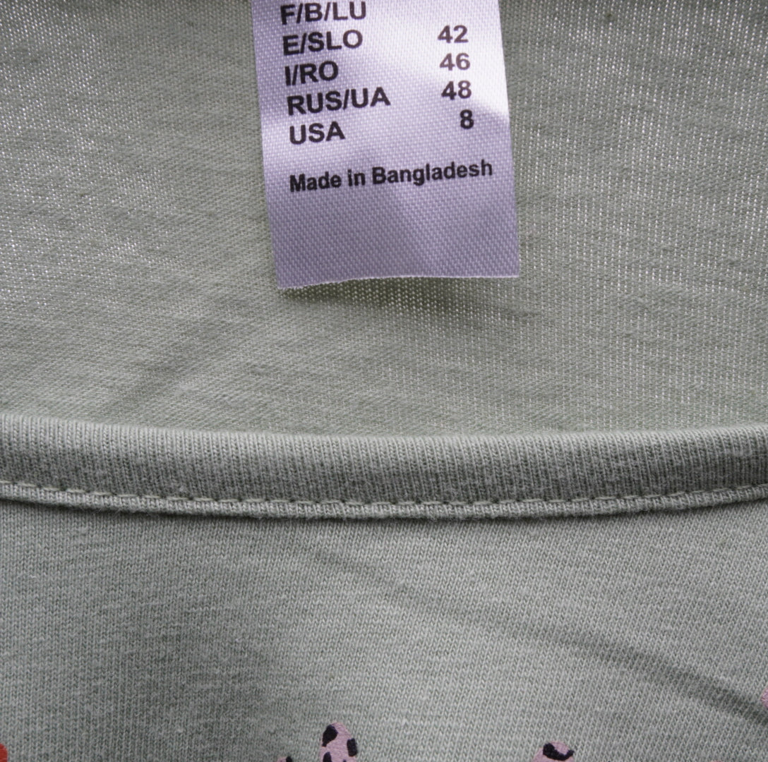 Second Hand Damen T-Shirt - XL, Grün, Größe XL, Damen, Zustand Sehr Gut, Preis 3€ – Etikett