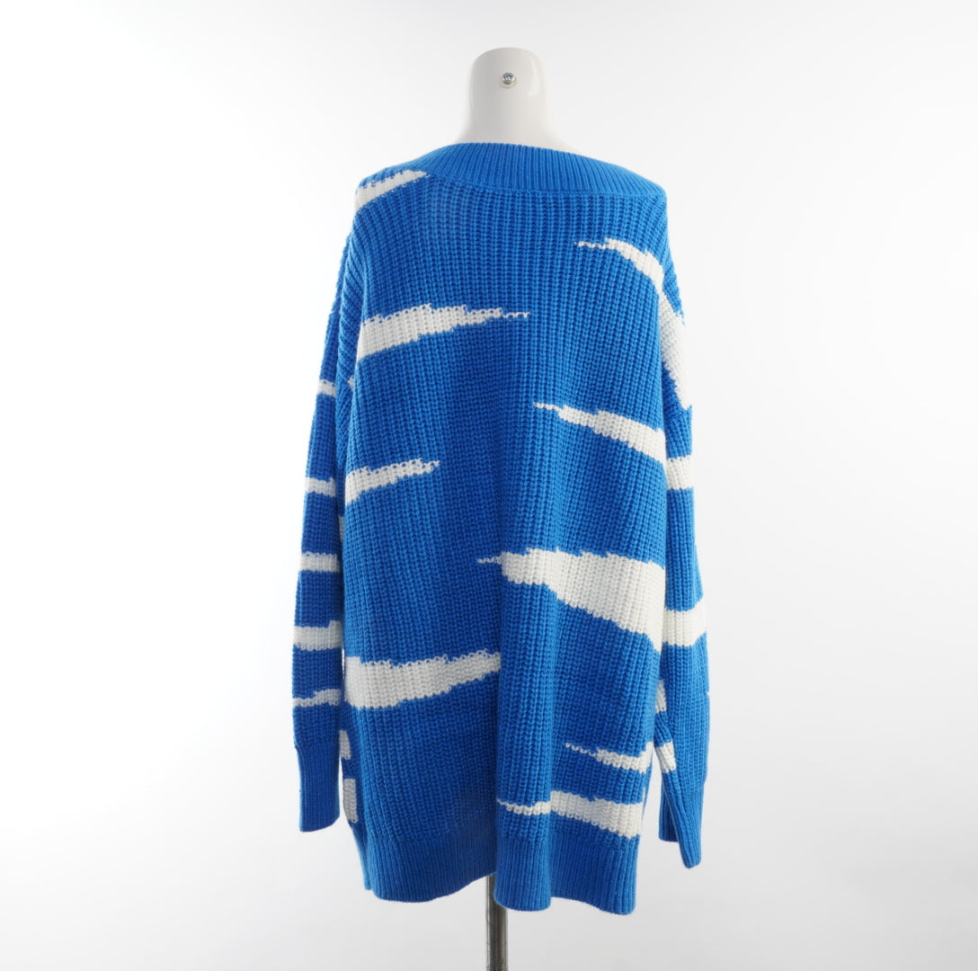 Second Hand  Damen Strick Pullover - 4XL, Blau, Größe 4XL, Damen, Zustand Sehr Gut, Preis 8€ – Rückansicht