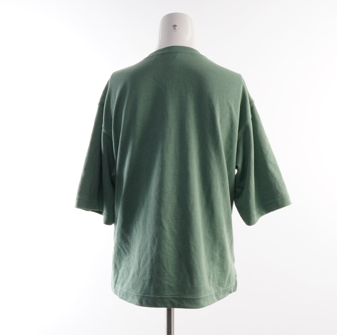 Uniqlo Damen Oversized T-Shirt - XS, Grün, Größe XS, Damen, Zustand Neuwertig, Preis 8€ – Rückansicht
