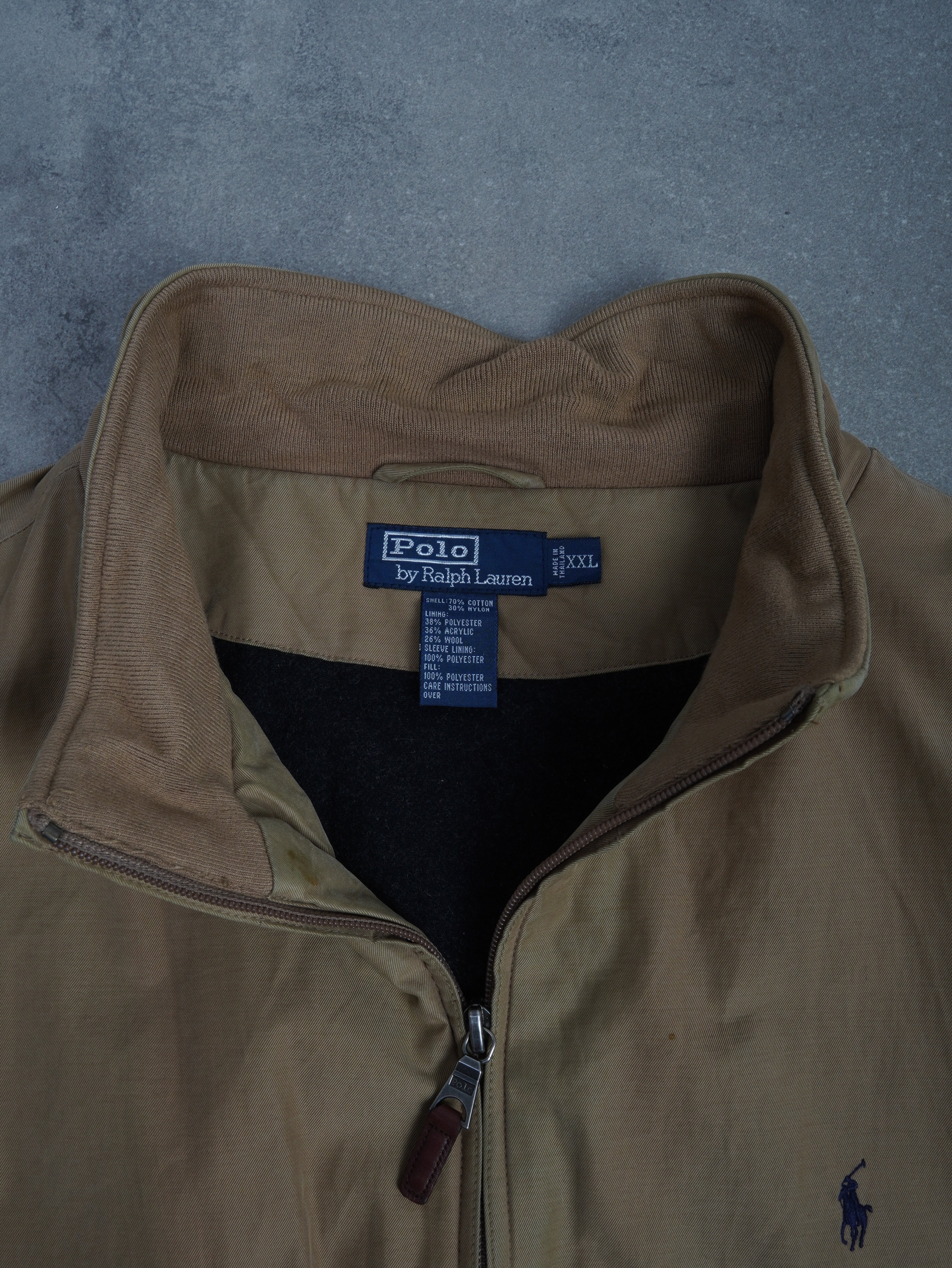 Ralph Lauren Vintage Ralph Lauren Harrigton Jacke - 2XL, Braun, Größe 2XL, unisex, Zustand Gut, Preis 59.95€ – Etikett