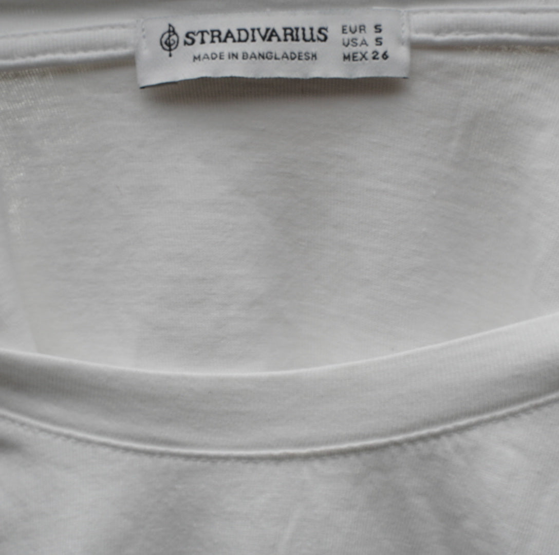 Stradivarius Damen T-Shirt - S, Weiß, Größe S, Damen, Zustand Sehr Gut, Preis 10€ – Etikett