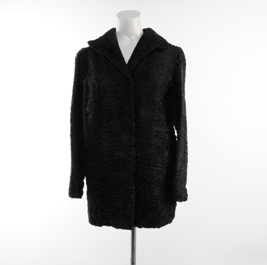 Swakara Damen Pelzmantel - M, Schwarz, Größe M, Damen, Zustand Gut, Preis 15€ – Vorderansicht