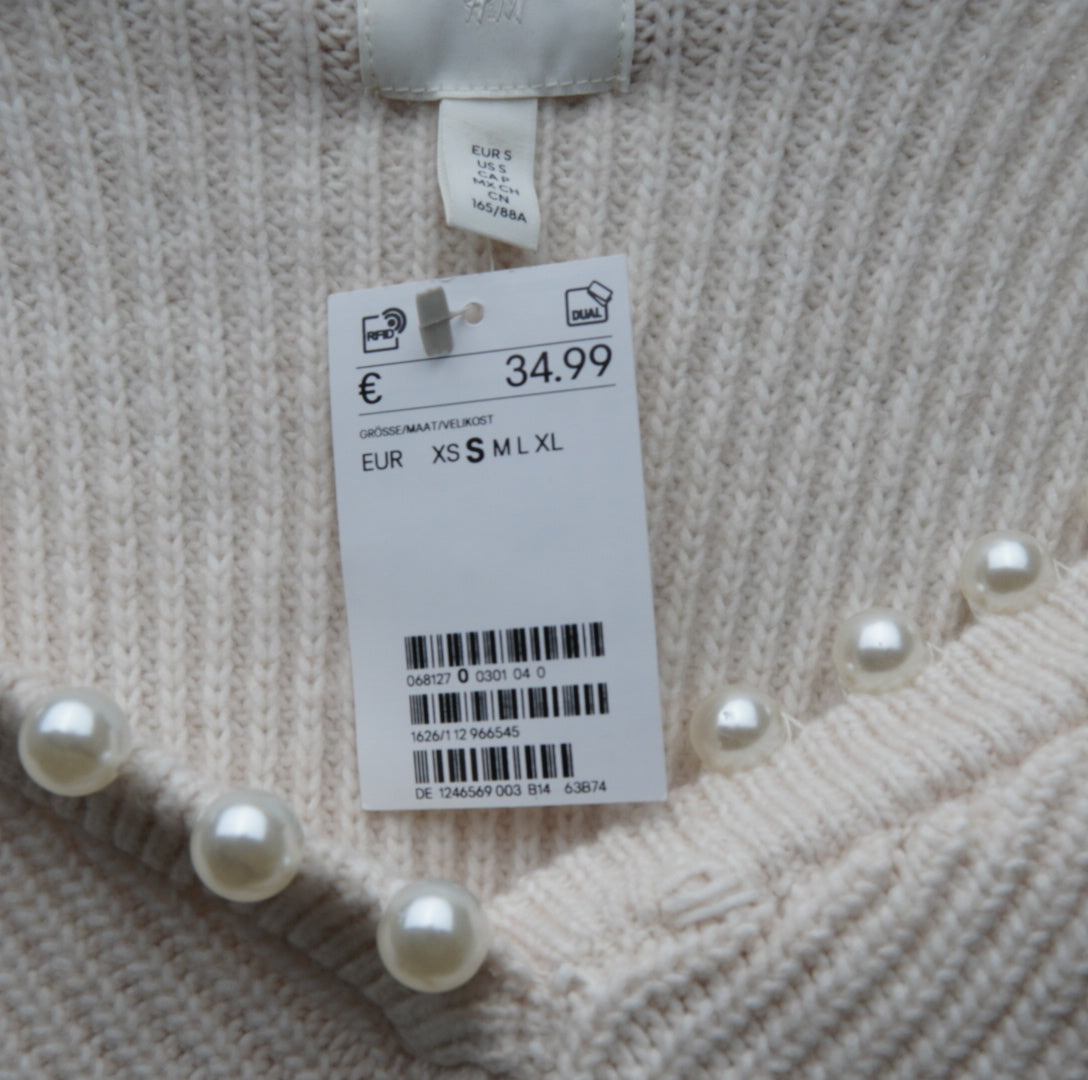 H&M Damen Pullover - S, Beige, Größe S, Damen, Zustand Neu mit Etikett, Preis 18€ – Etikett